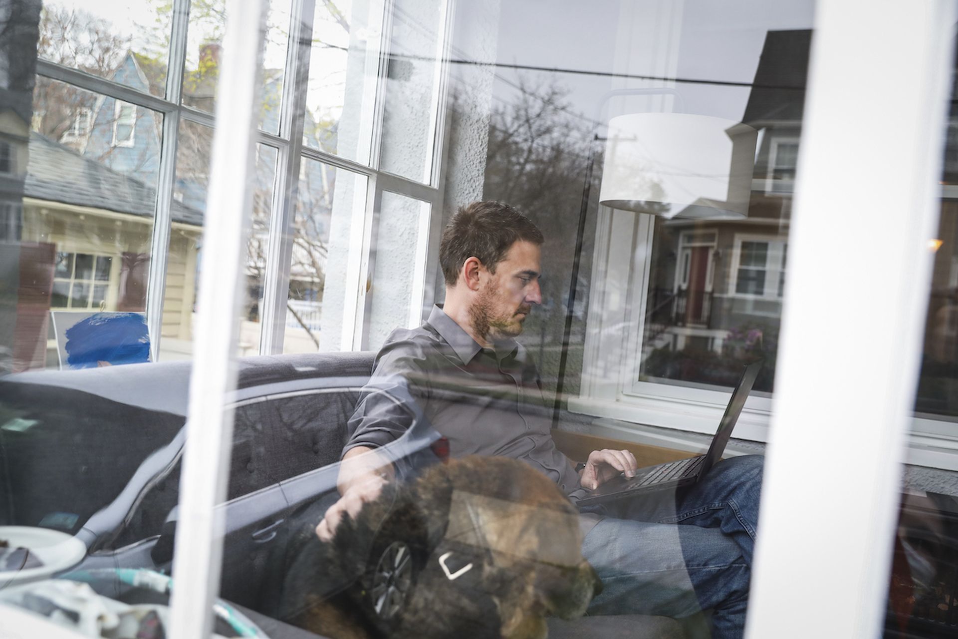 Remote working amid the pandemic is a contributing factor to increased investments. (Photo by Erin Clark/The Boston Globe via Getty Images)