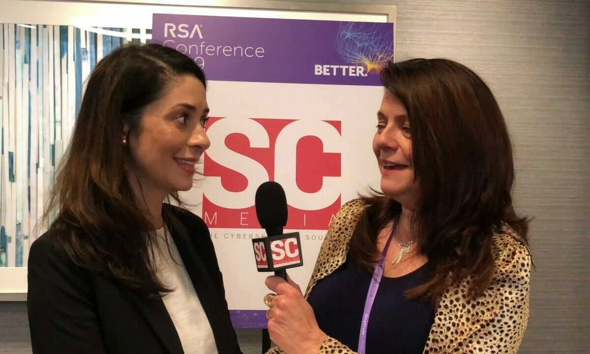 Samantha Madrid of Juniper Networks speaks to SC Media’s Teri Robinson in 2019.