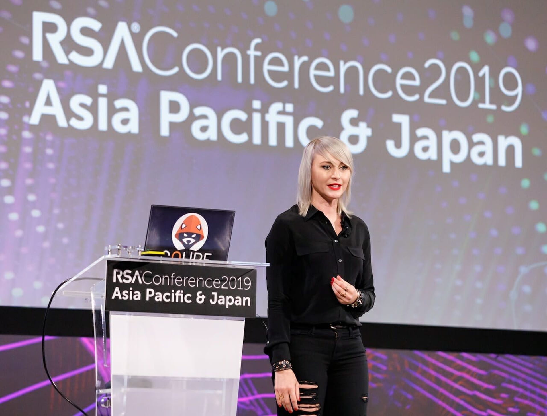 Paula Januszkiewicz, founder and CEO of consulting company CQURE speaks at the RSA Conference in Asia last year. Today’s columnist, Tim Erlin of Tripwire, says security teams can automate anything today, but they still need strong security pros like Januszkiewicz to drive decisions on what processes to automate. (Credit: Cyberraccoon via Creative C...