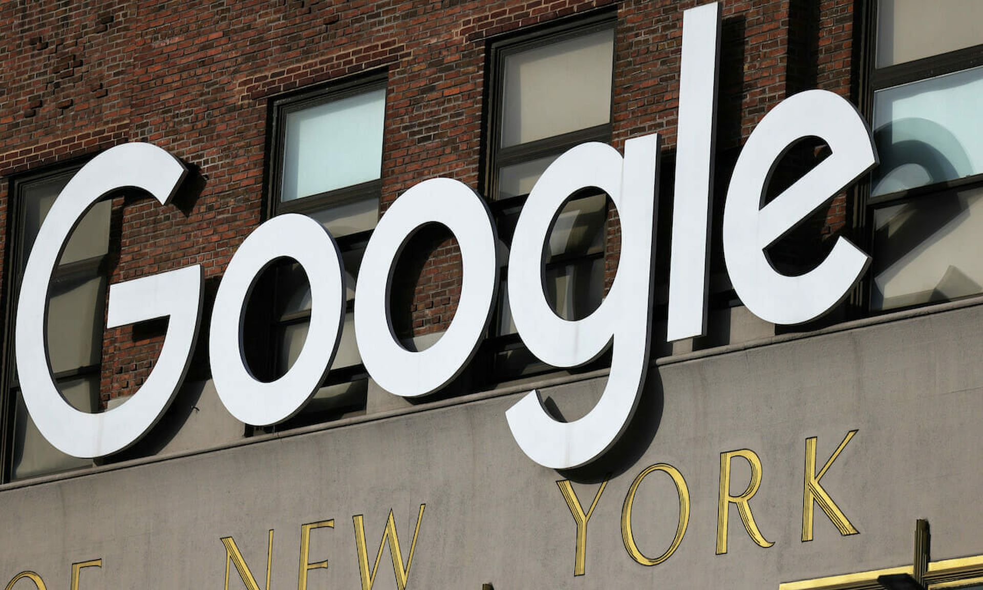 The Manhattan Google headquarters is seen on January 25, 2021 in New York City.  (Photo by Michael M. Santiago/Getty Images)