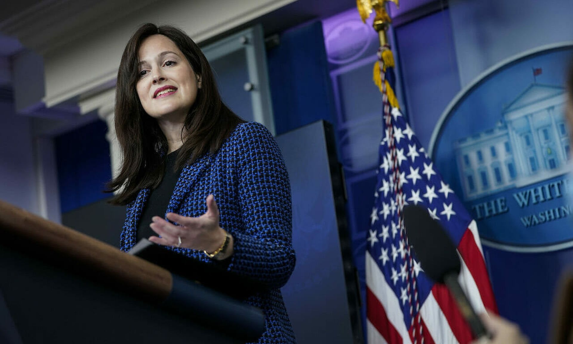 Deputy National Security Advisor for Cyber and Emerging Technology Anne Neuberger speaks during the daily press briefing at the White House on February 17, 2021. As policymakers dissect options to combat ransomware, Neuberger could be among the primary voices at the White House. (Photo by Drew Angerer/Getty Images)