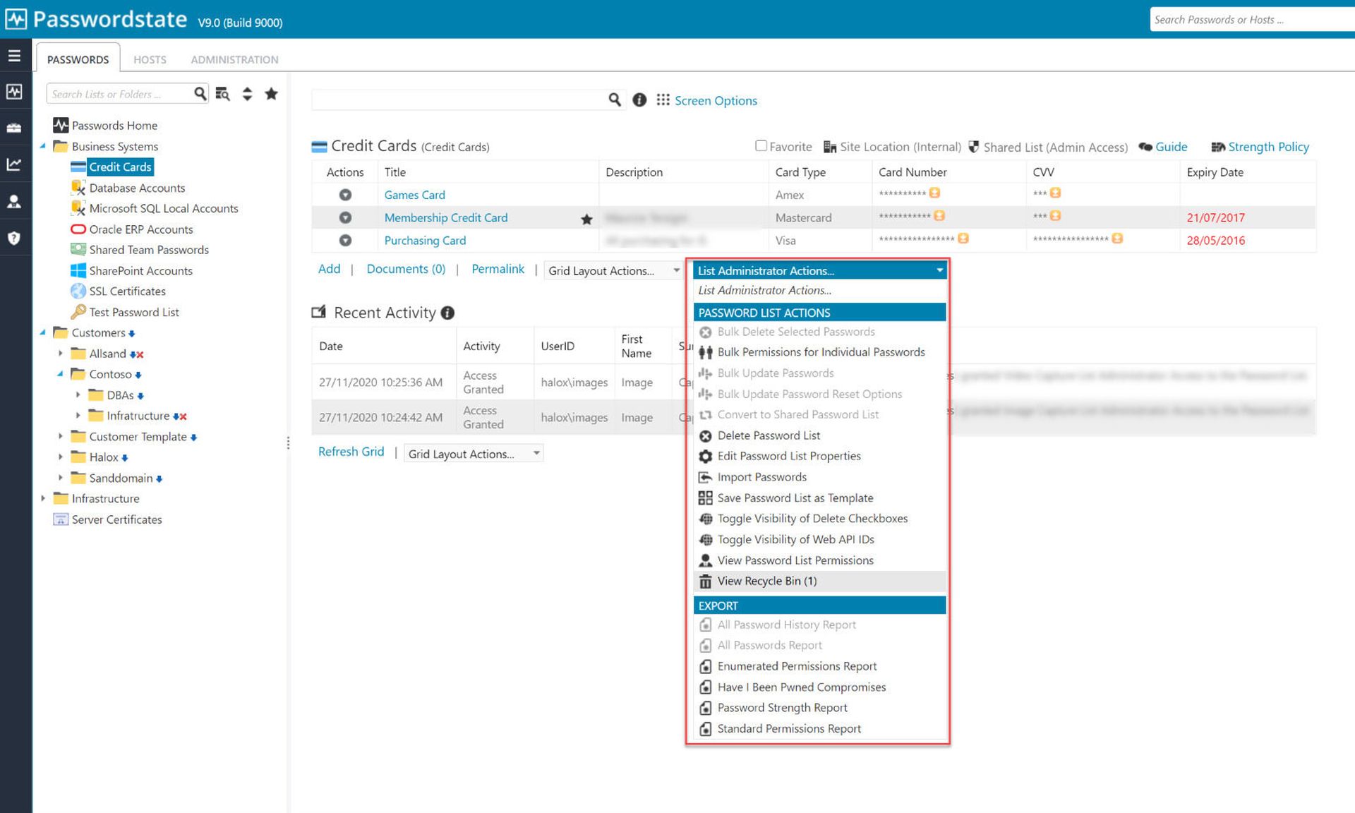 Screenshot of password manager Passwordstate from Click Studios. Researchers claim the company suffered a breach, which resulted in the attacker dropping a corrupted update to the product. (Click Studios)