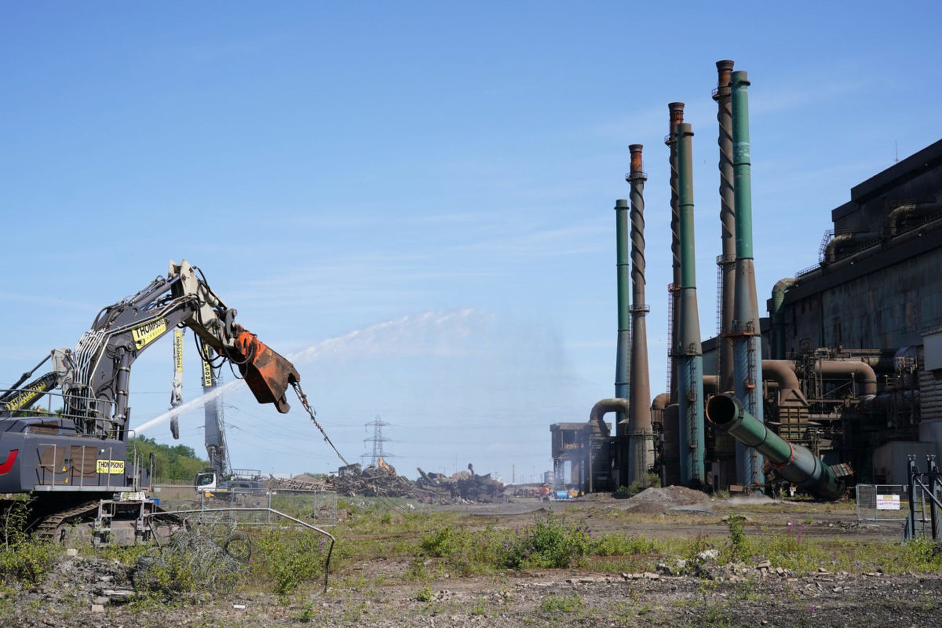 The first stage of works to demolish the Redcar Blast Furnace on August 02, 2021 in Redcar, England. The Department of Energy is funding five projects to boost the security of the manufacturing supply chain that underpins the energy sector, including one that would detect or prevent manipulation of sensors and controllers for blast furnaces and oth...