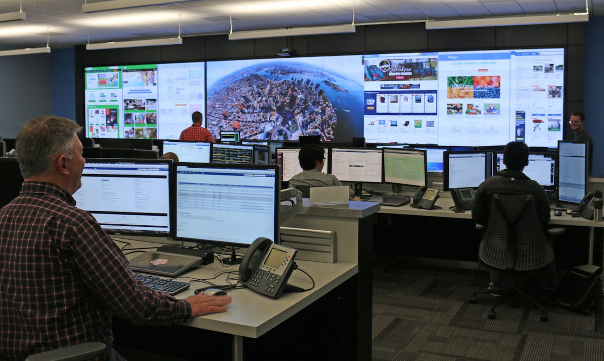 Seen here, Walmart&#8217;s network operations center.  (Walmart)