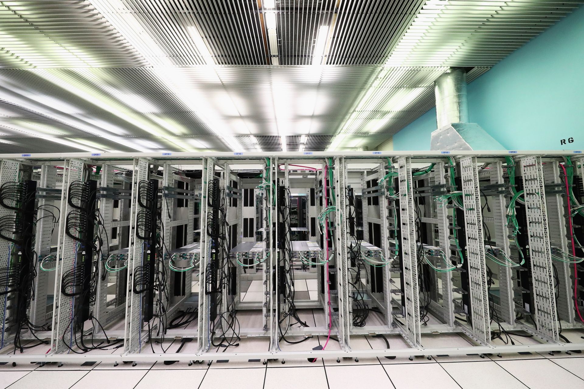 A general view in the CERN Computer / Data Centre and server farm on April 19, 2017, in Meyrin, Switzerland. (Photo by Dean Mouhtaropoulos/Getty Images)