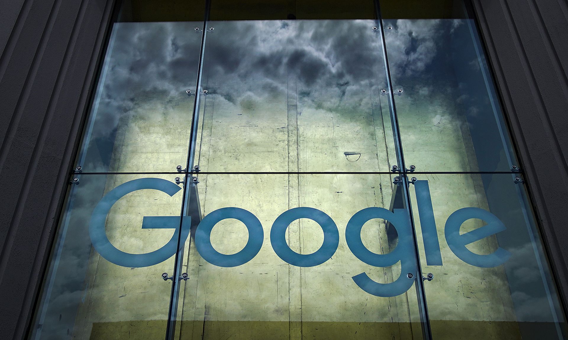 The Google logo adorns the outside of its office June 3, 2019, in New York City. (Photo by Drew Angerer/Getty Images)