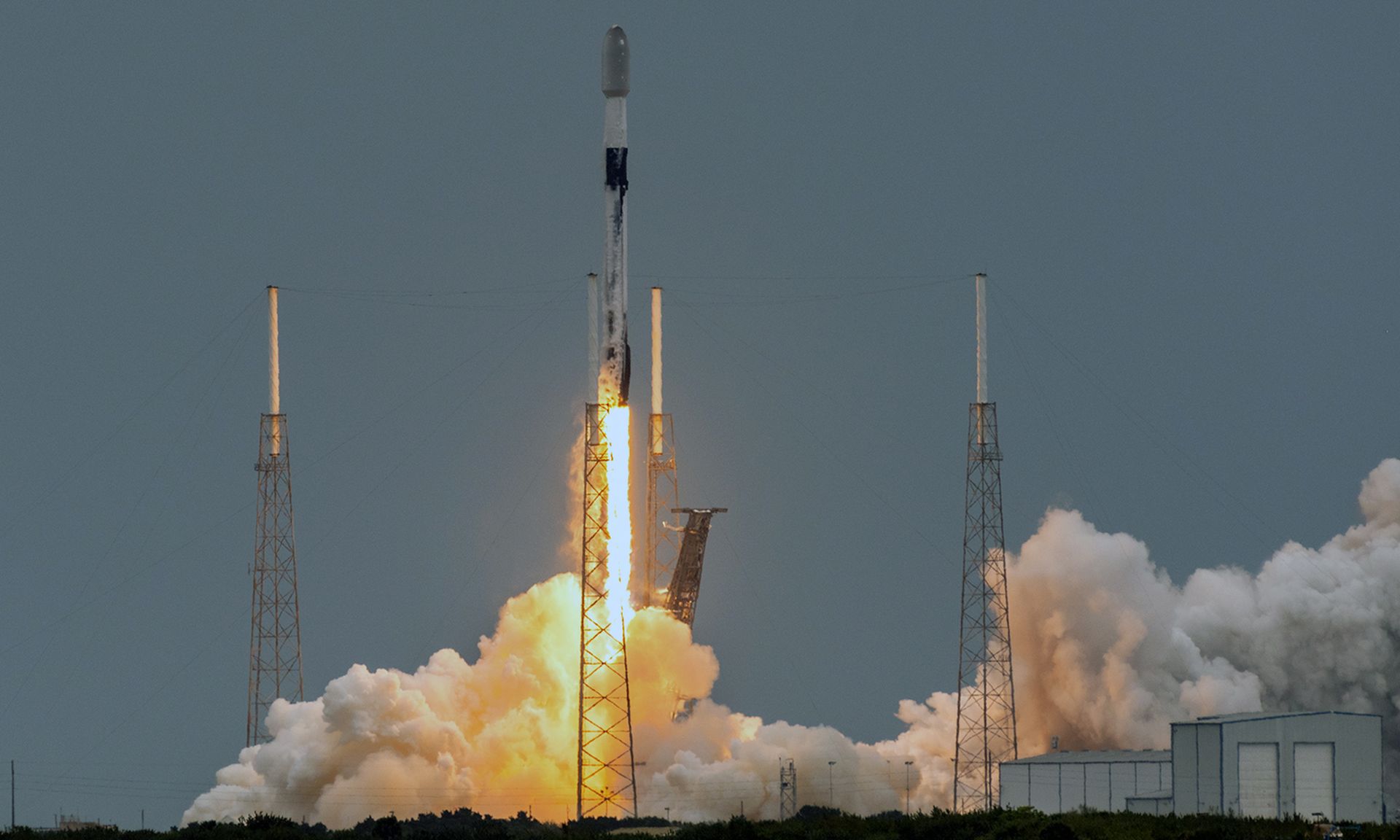 A Falcon 9 rocket launches from SLC-40 at Cape Canaveral Space Force Station, Fla., April 21, 2022. (Joshua Conti/Space Force)