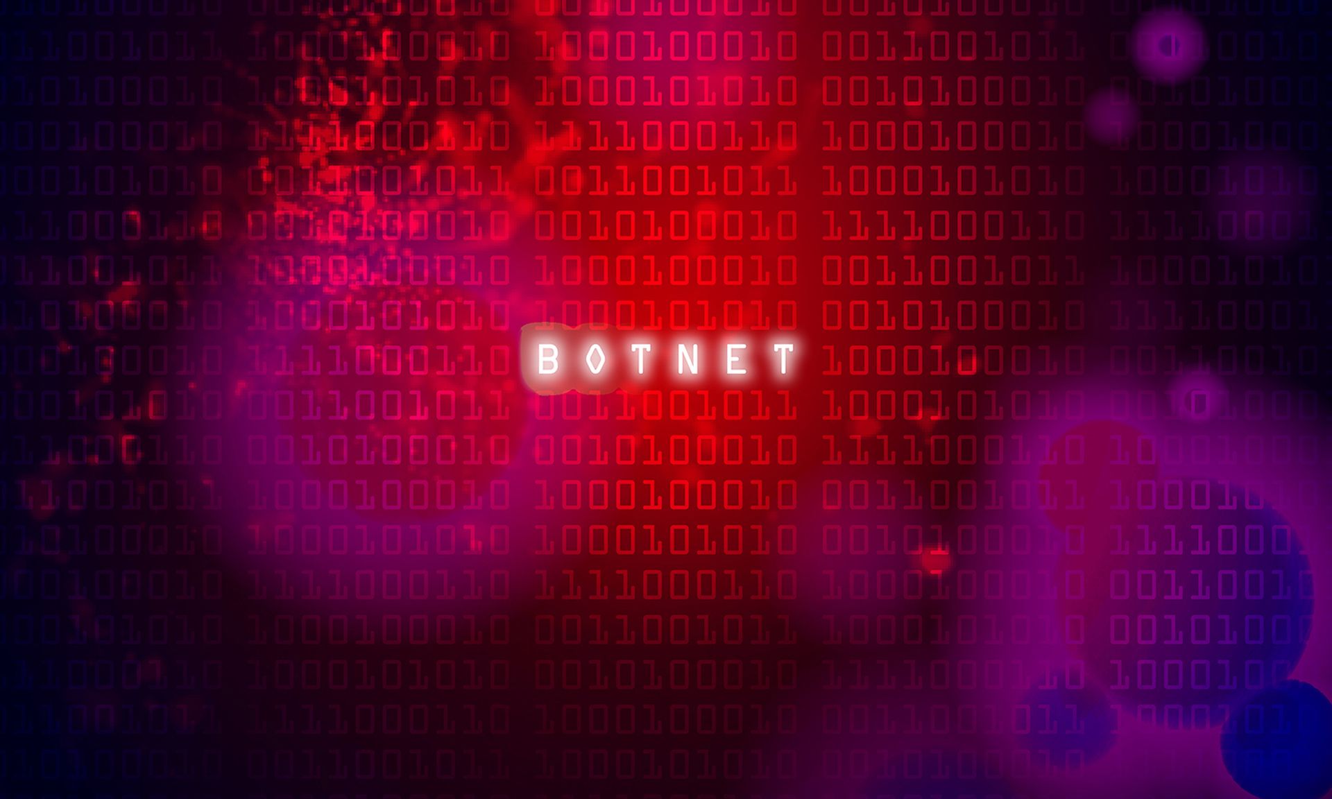 The word "botnet" is seen over a background of 1s and 0s.
