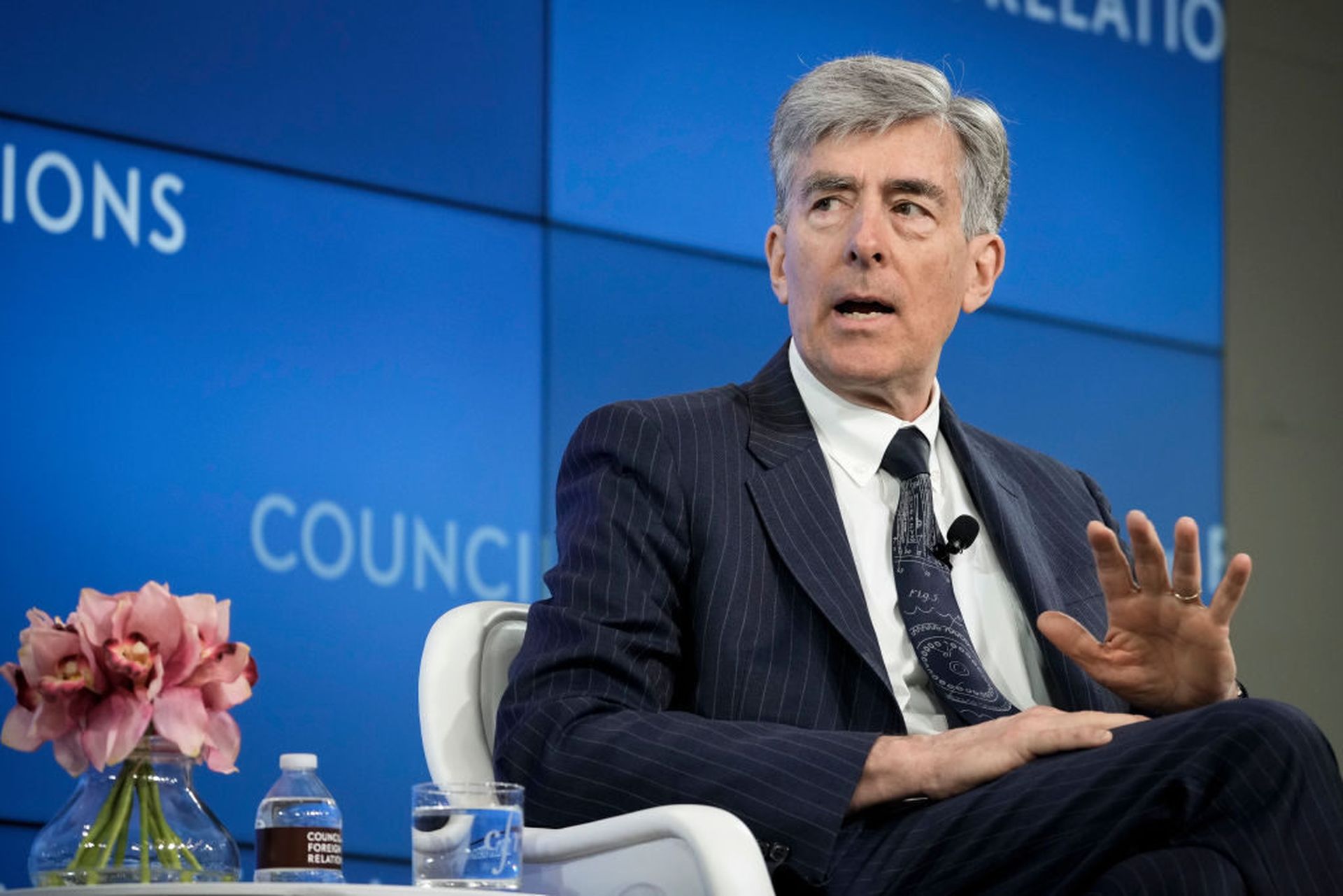 White House National Cyber Director Chris Inglis speaks at the Council of Foreign Relations on April 20, 2022 in Washington, DC. Inglis delivered the keynote remarks during a symposium titled The Geopolitics of Cybersecurity.  (Photo by Drew Angerer/Getty Images)