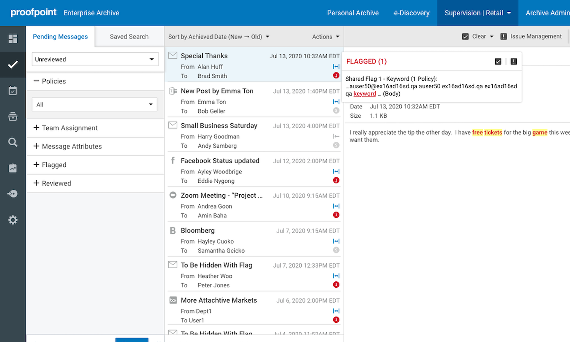 Proofpoint Compliance Solutions