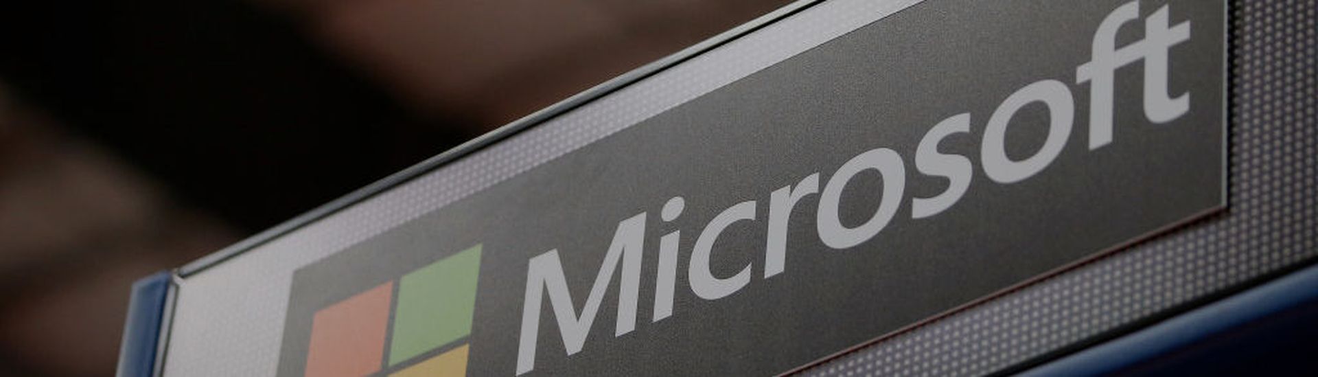 FRISCO, TEXAS &#8211; JULY 03: A general view of the Microsoft logo during warm ups prior to the game between the 3 Headed Monsters and 3&#8217;s Company during BIG3 Week Three at Comerica Center on July 03, 2022 in Frisco, Texas. (Photo by Tim Heitman/Getty Images for BIG3)