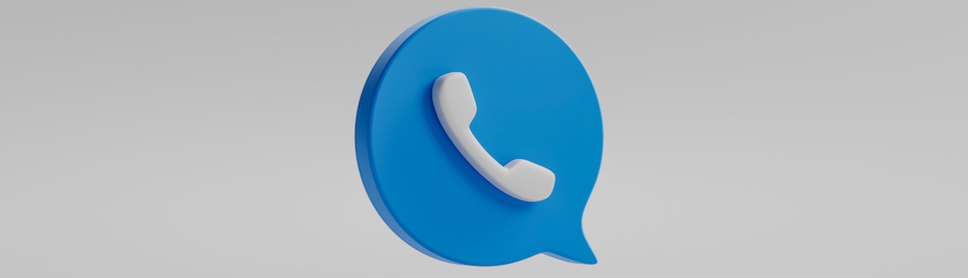 Blue phone icon or contact website mobile symbol isolated on classic communication telephone white background with service support hotline concept. 3D rendering.