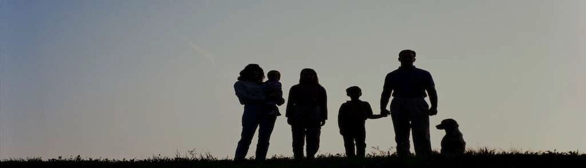 Silhouettes of family