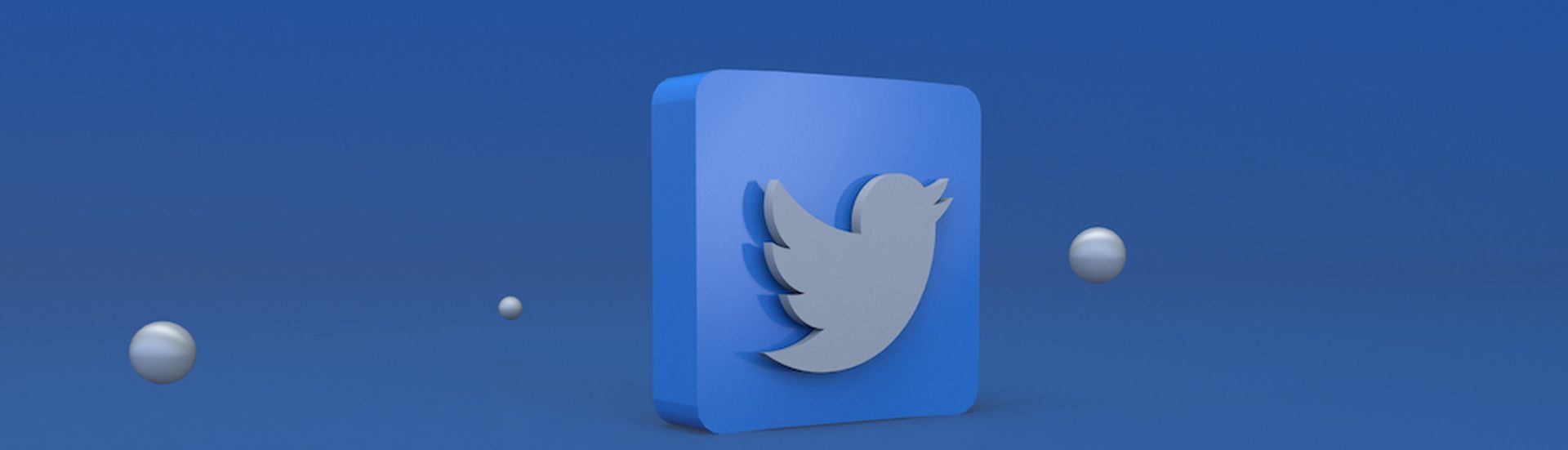 Twitter 3D Logo 3D render image Illustration