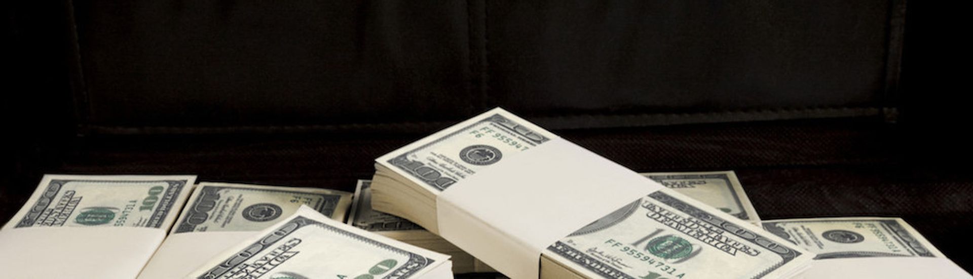 Briefcase with money