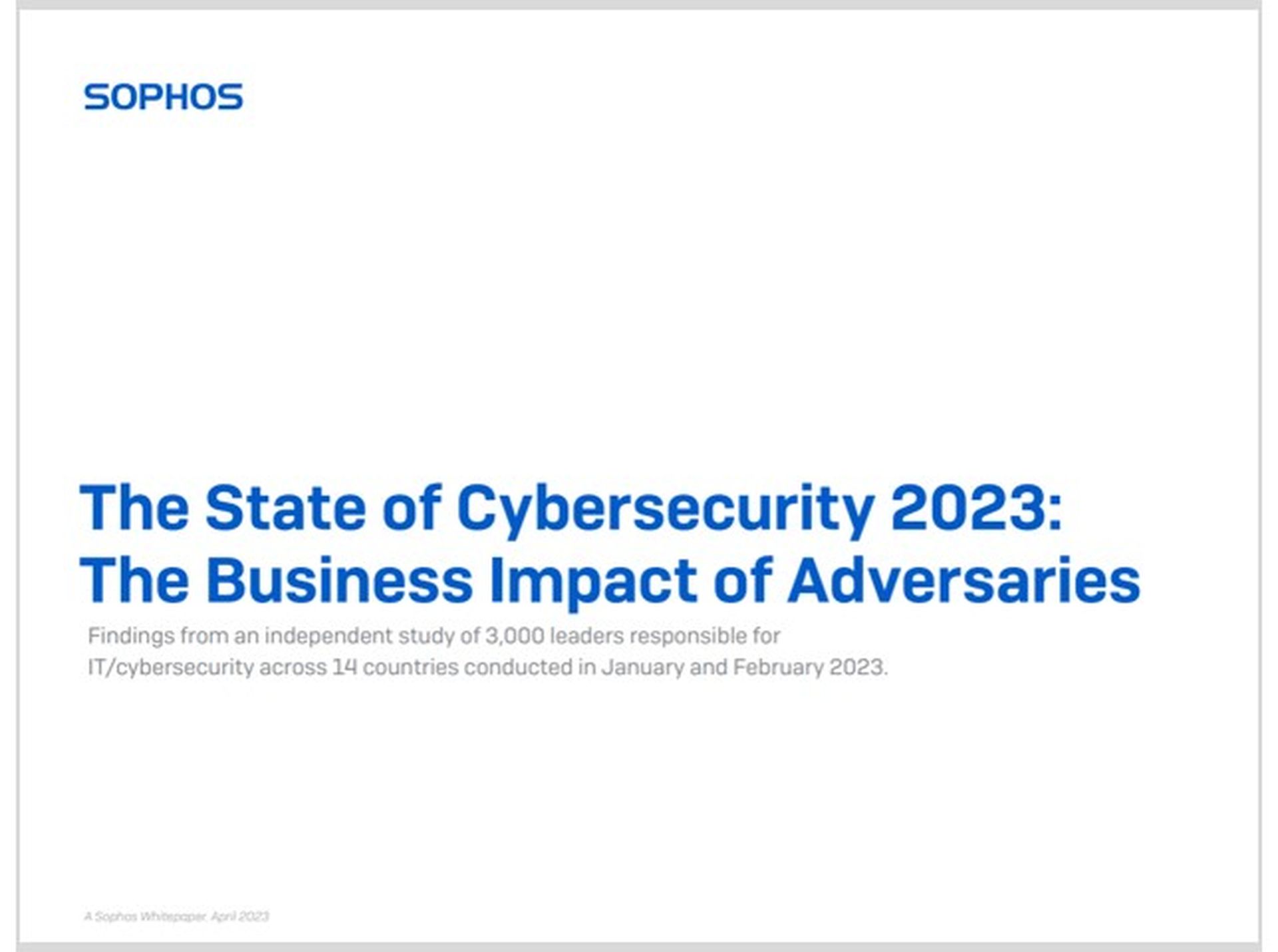 State of Cybersecurity 2023