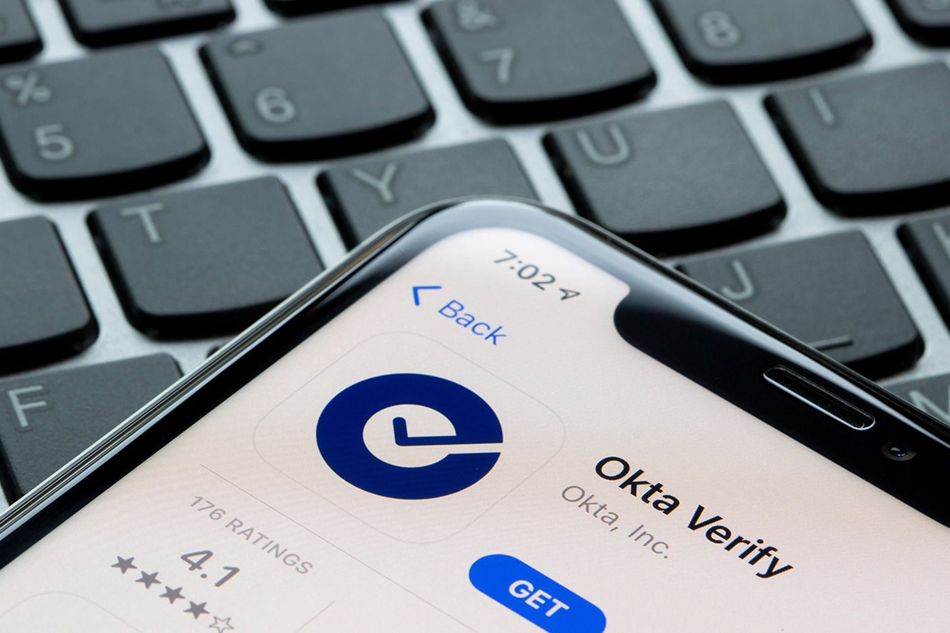 Okta Verify mobile app is seen