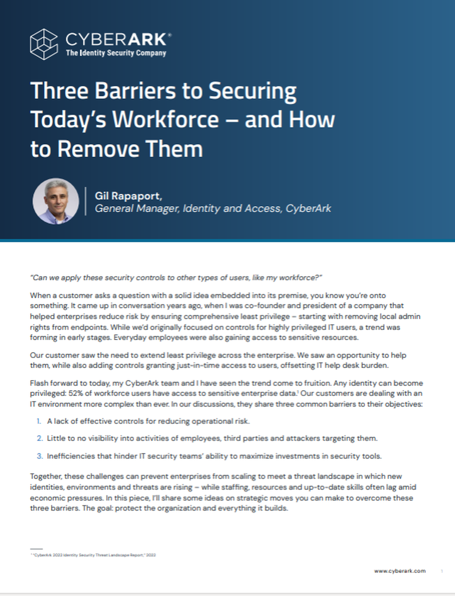 Three Barriers to Securing Todays Workforce and How to Remove Them