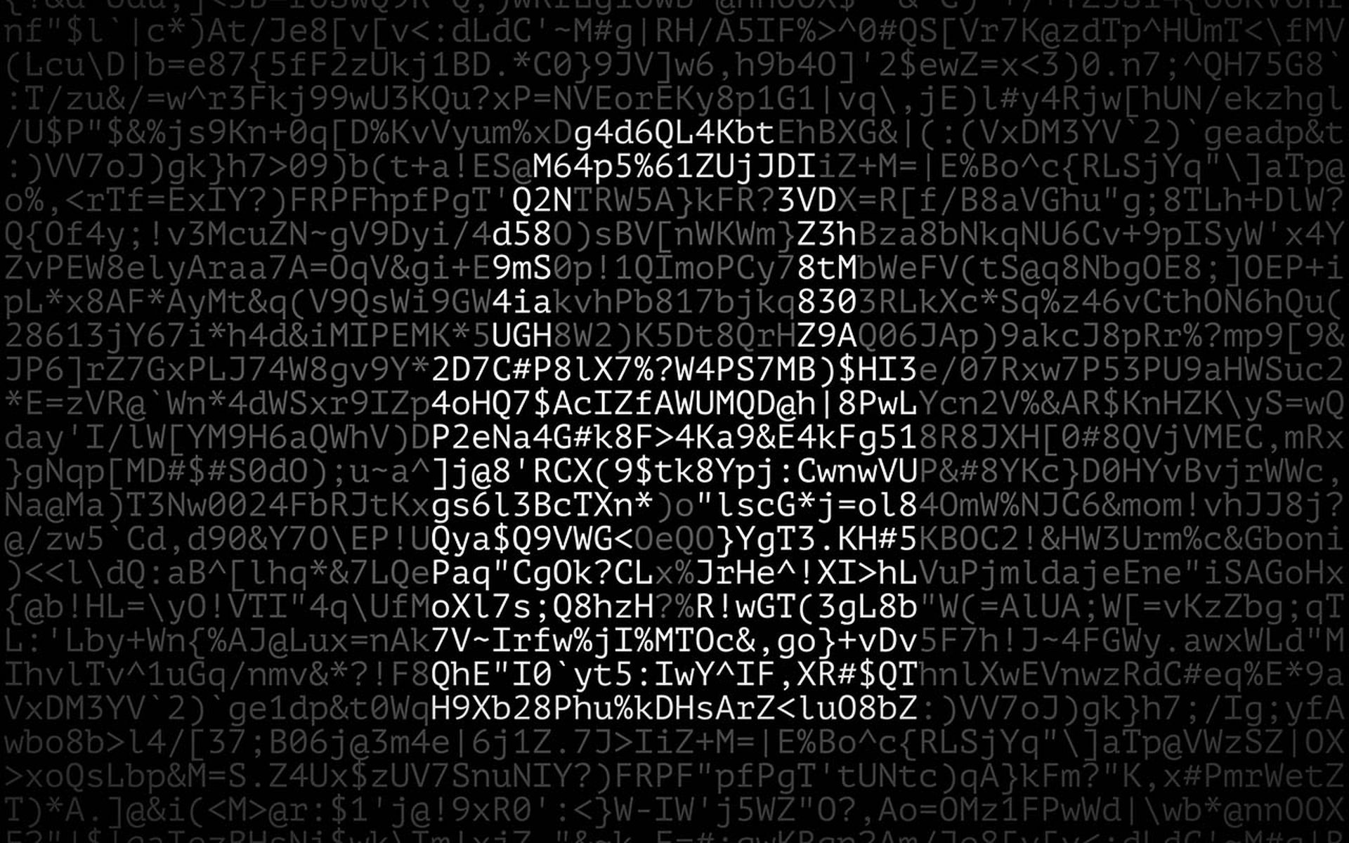 White silhouette of padlock made from different letters, numbers and special symbols. Concept of password-protected digital data and information security, computer technology