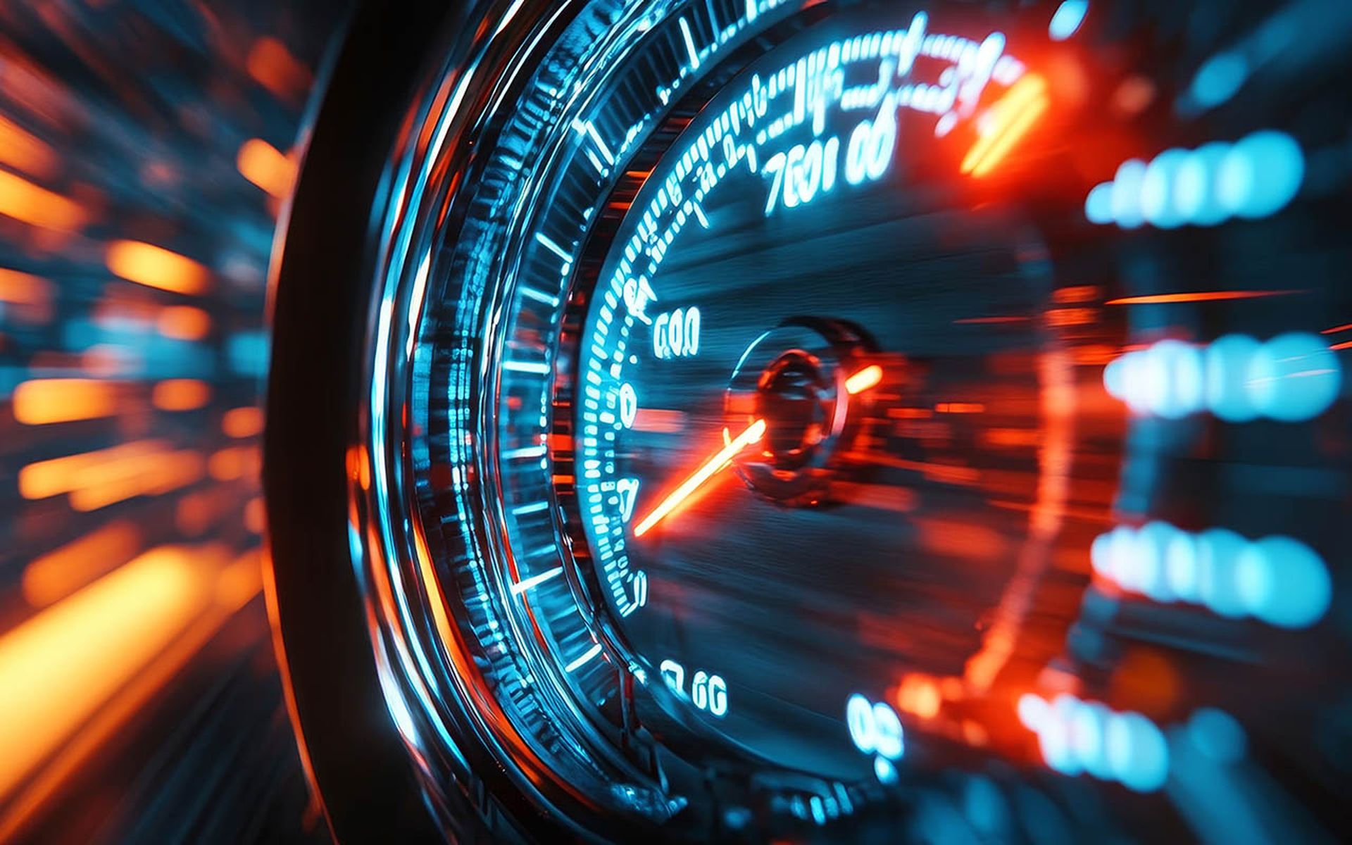 Pushing Limits: Speedometer Clocking High Speed on Fast Track, Generative AI