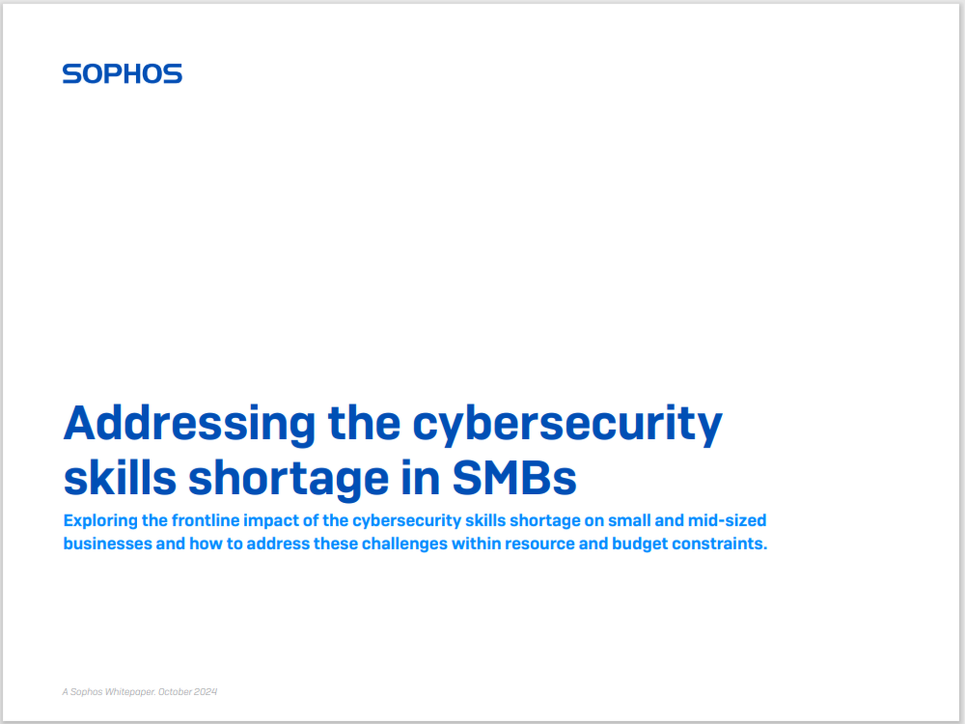 Addressing the cybersecurity skills shortage in SMBs