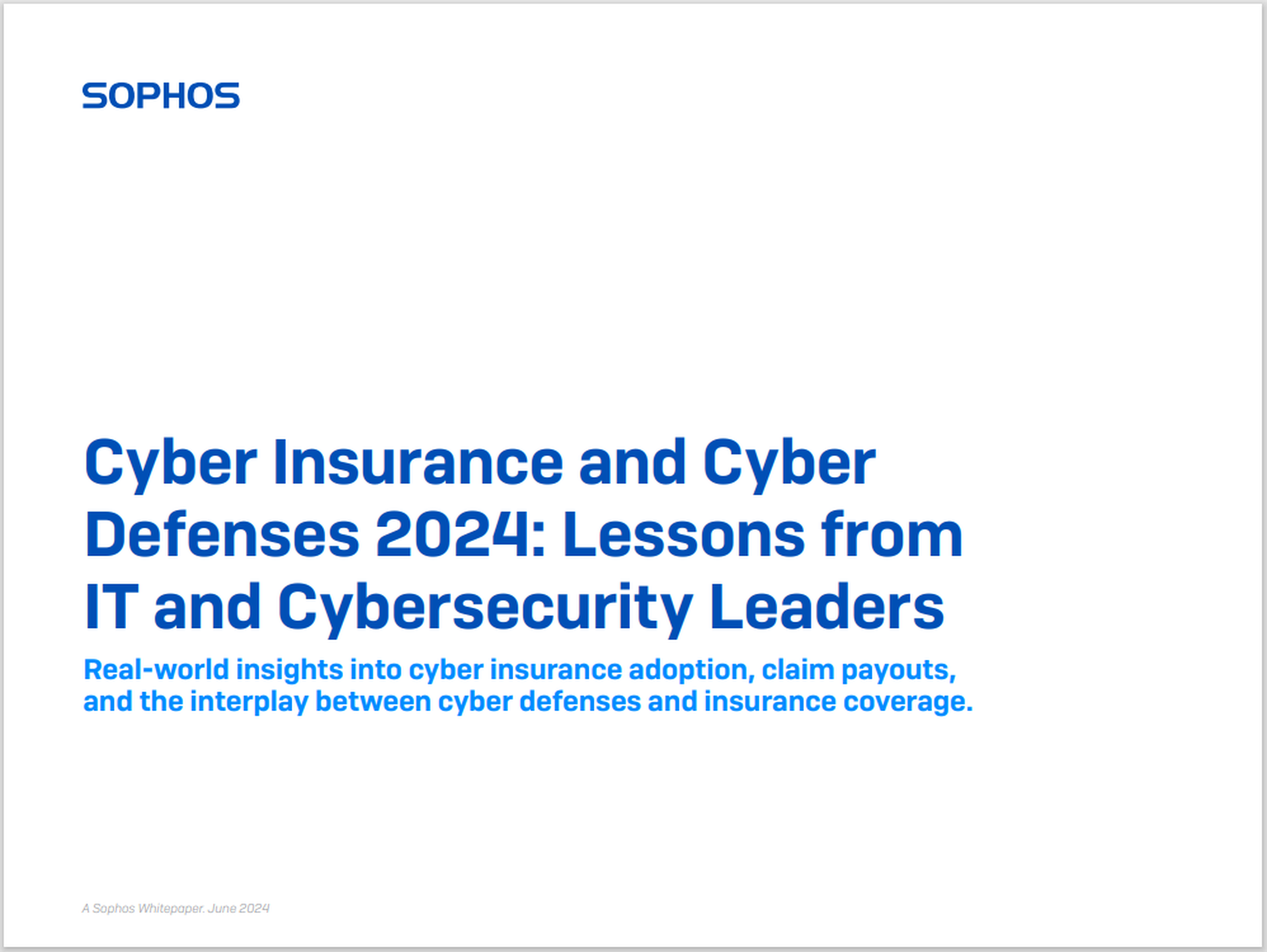 Cyber Insurance and Cyber Defenses 2024