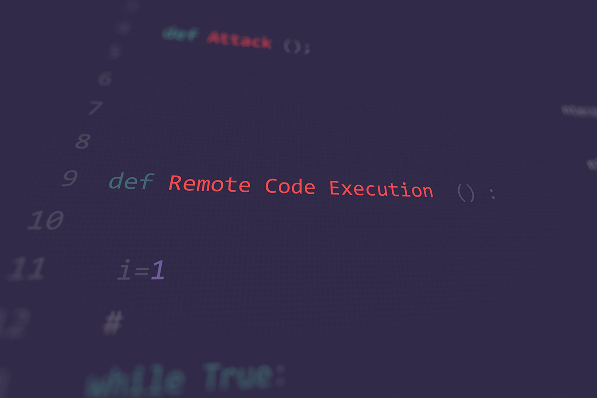 Cyber attack remote code execution RCE vunerability in text asci