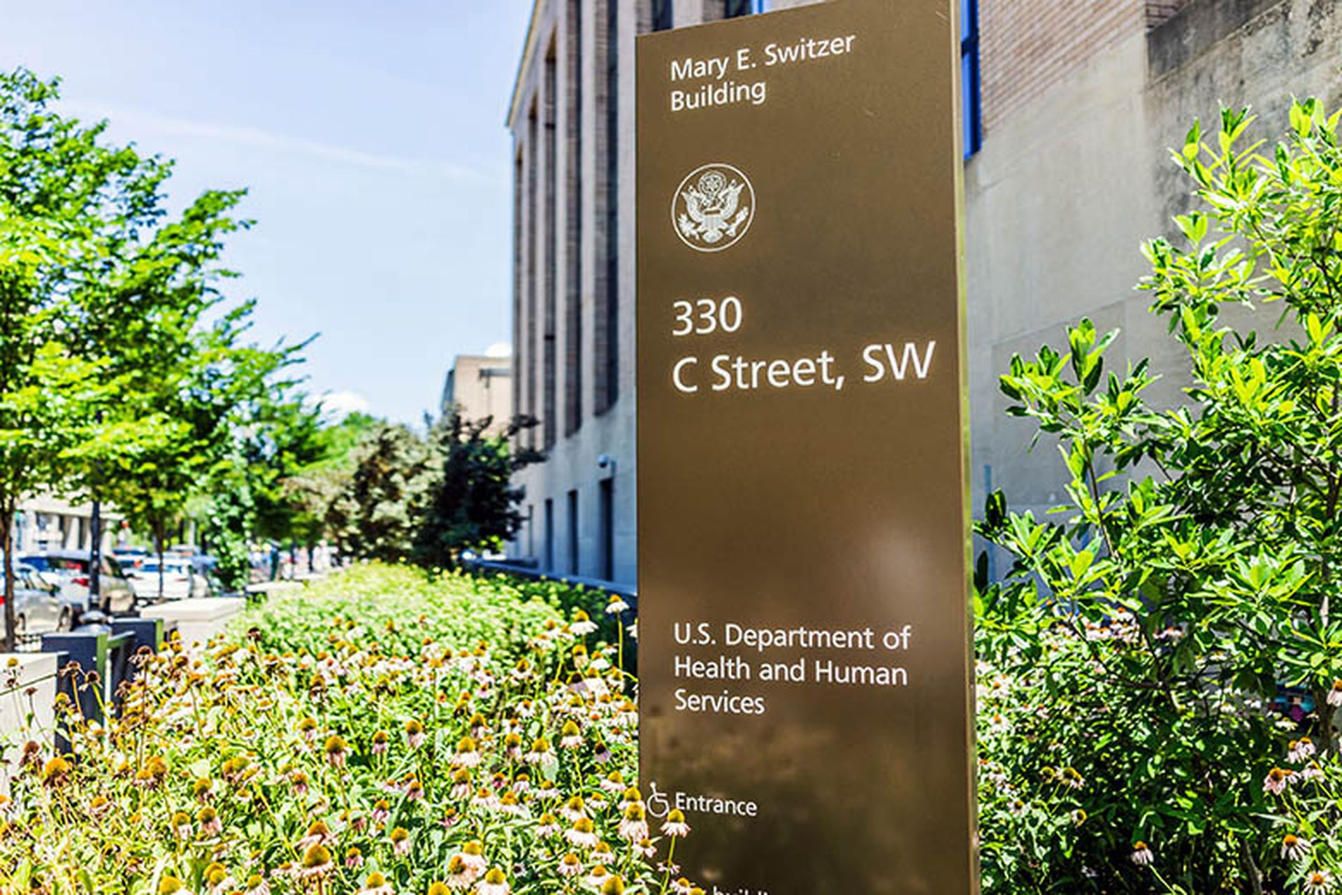 Department of Health and Human Services sign in Washington