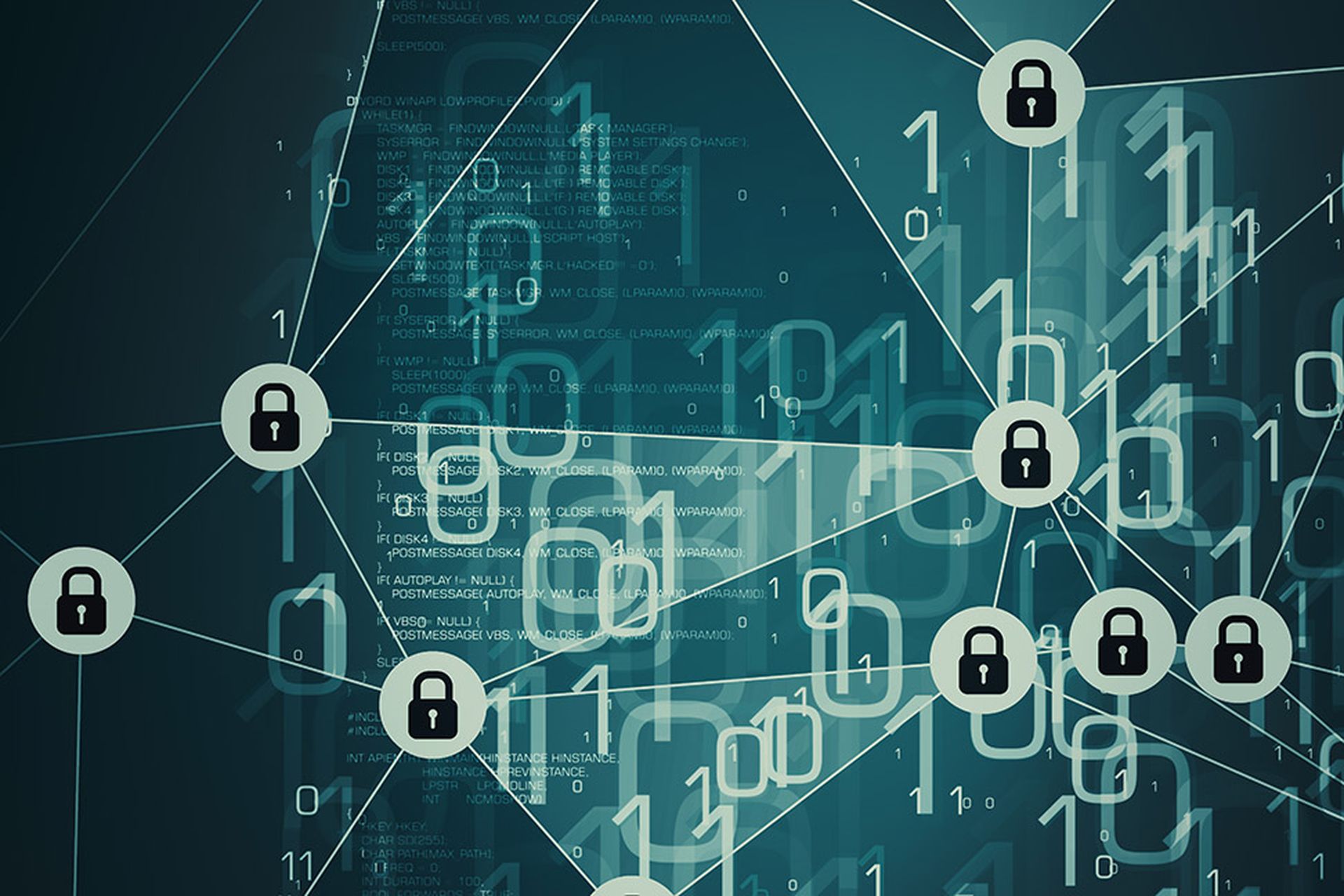 Cyber attack background, big data abstract illustration