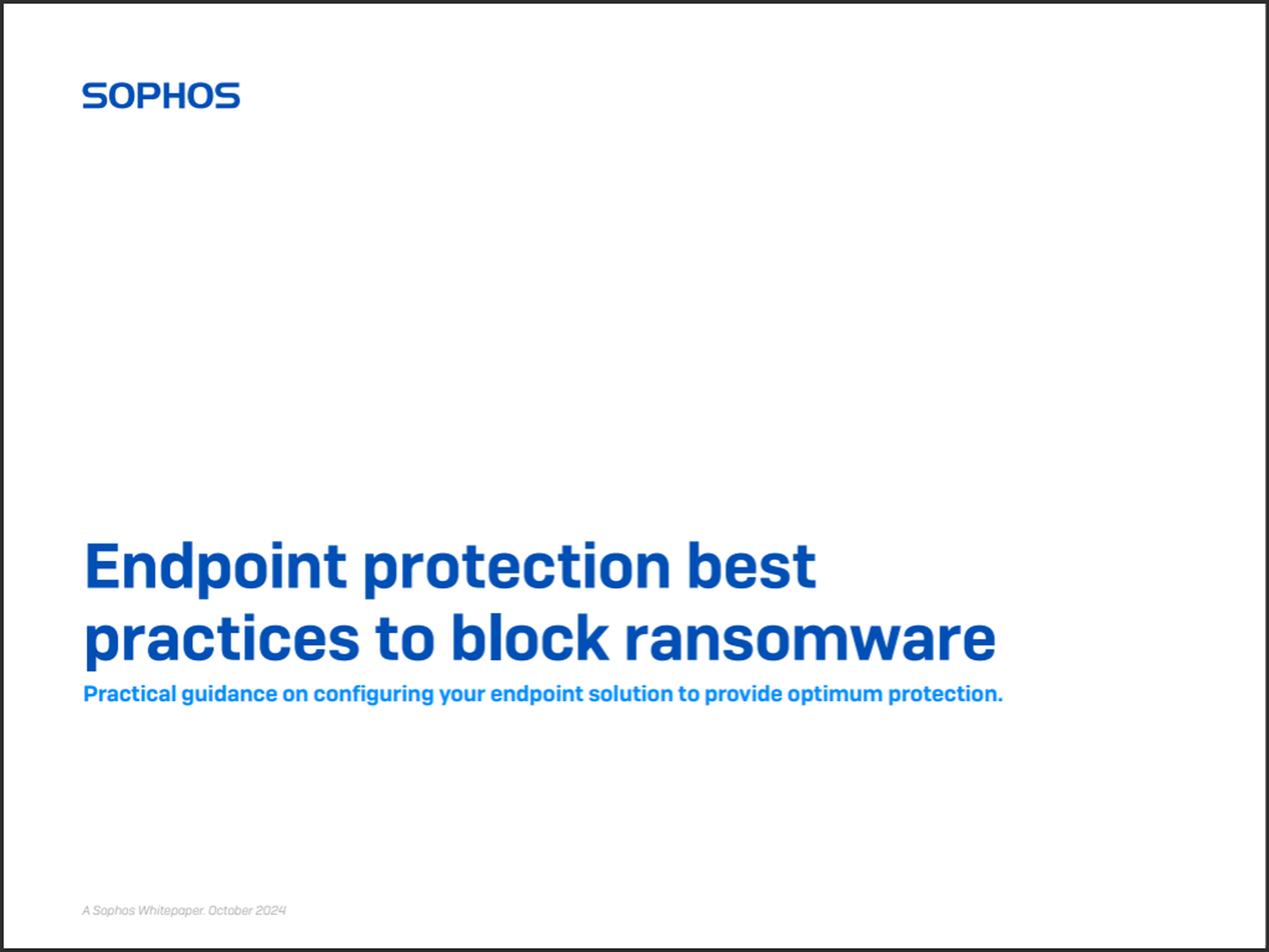 Endpoint protection best practices to block ransomware