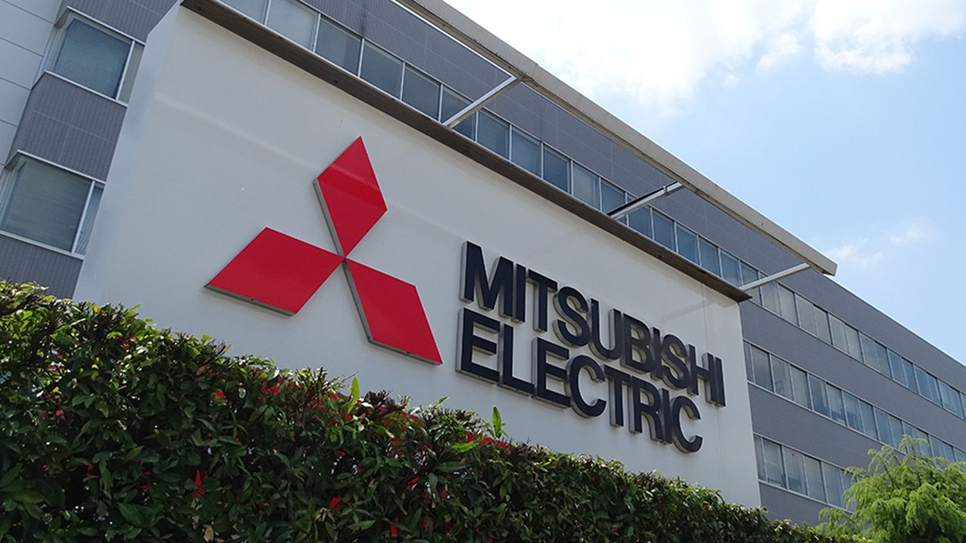 Mitsubishi Electric sign seen on a building
