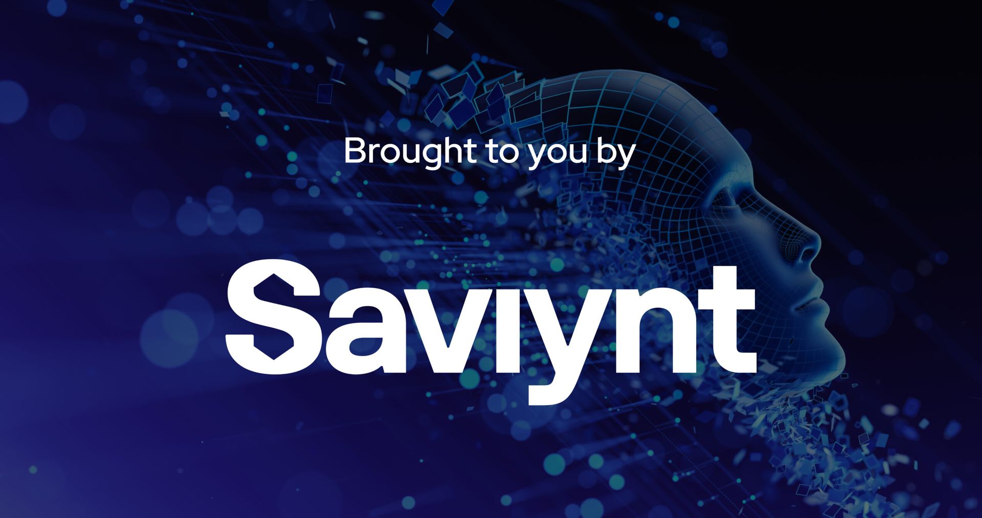 Human Face Avatar with AI Artificial Intelligence and digital grid.