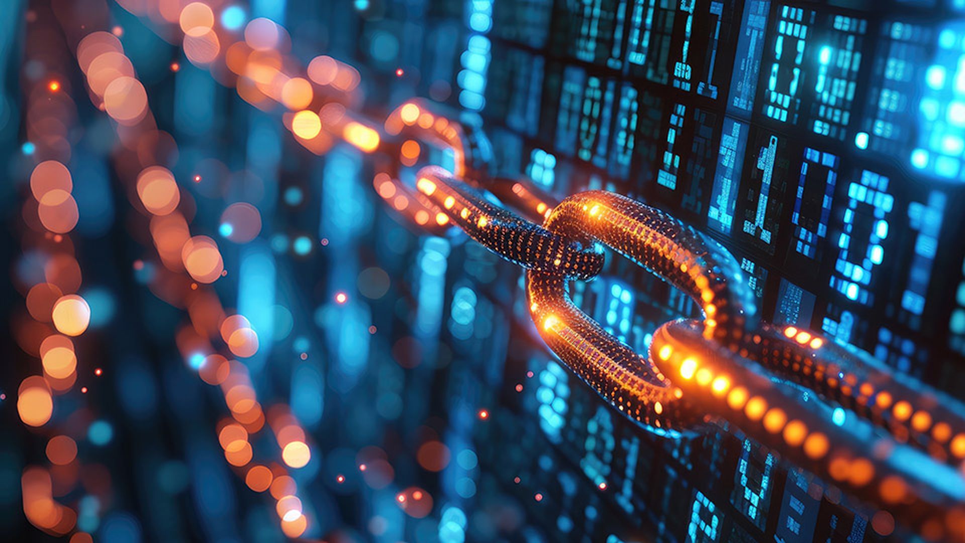 Supply chain vulnerability being exploited through a cyber attack on text code in an editor.