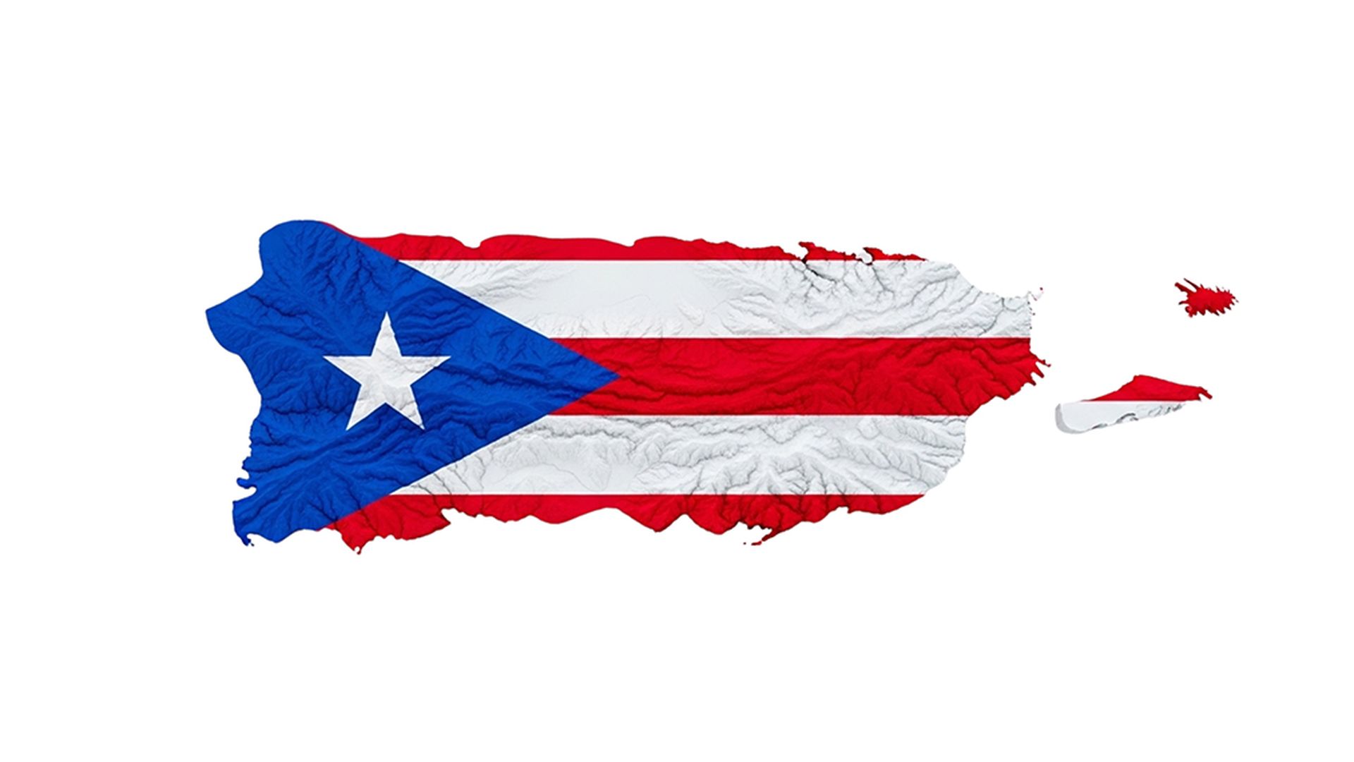 Puerto Rico flag and island