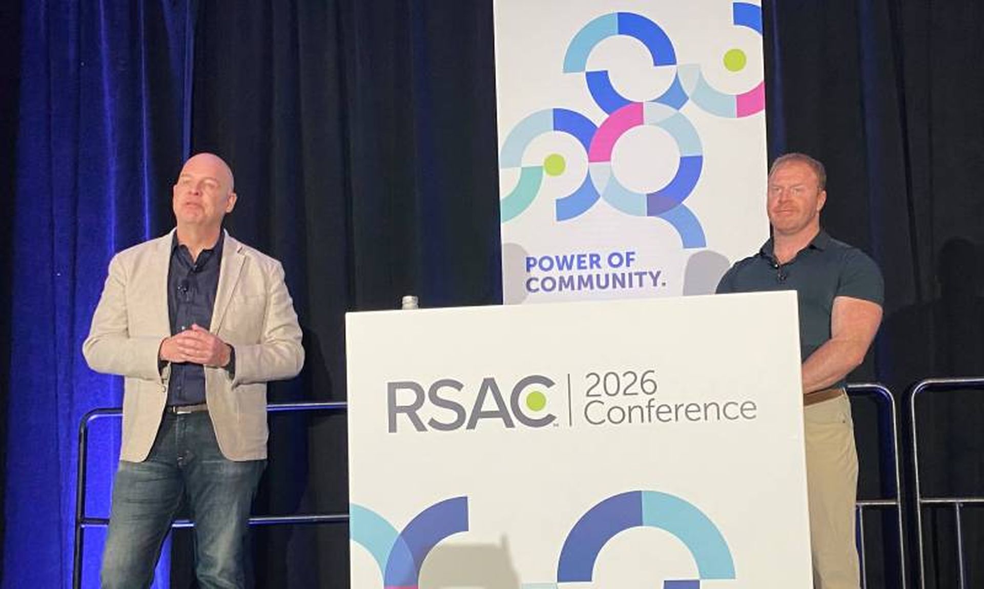 SANS Institute Chief AI Officer Rob T. Lee (left) and CEO James Lyne.