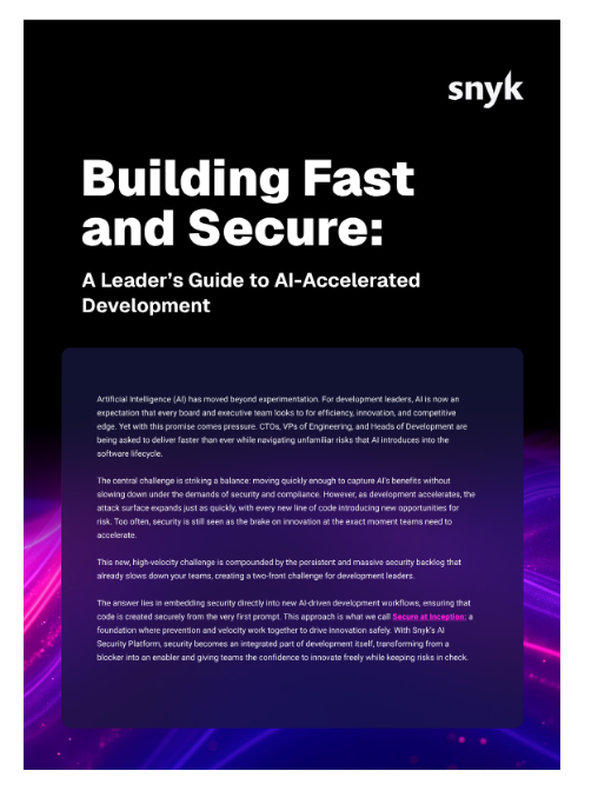 Building Fast and Secure: A Leader’s Guide to AI-Accelerated Development