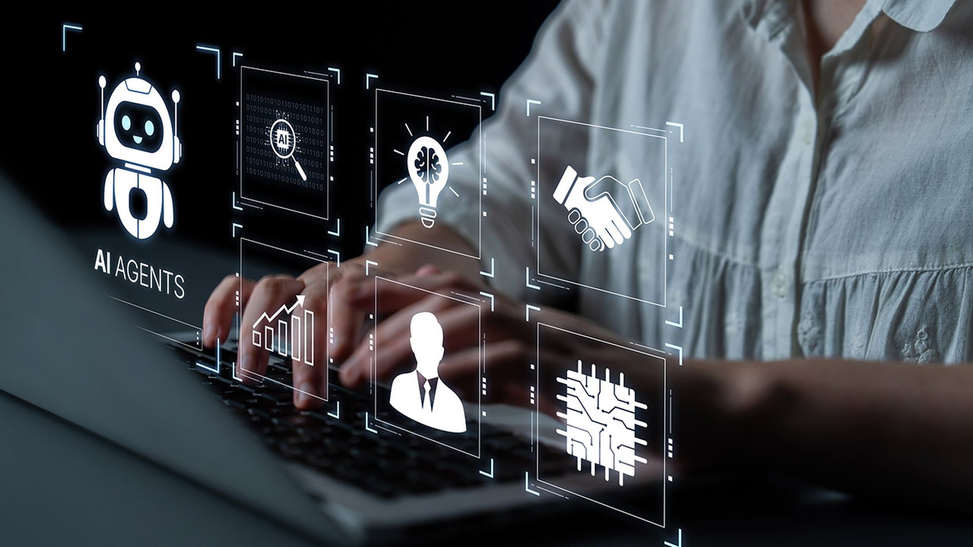 AI agents enable collaboration and governance with analytics, security and workflow automation, supporting leadership decisions, customer communication and scalable enterprise productivity.