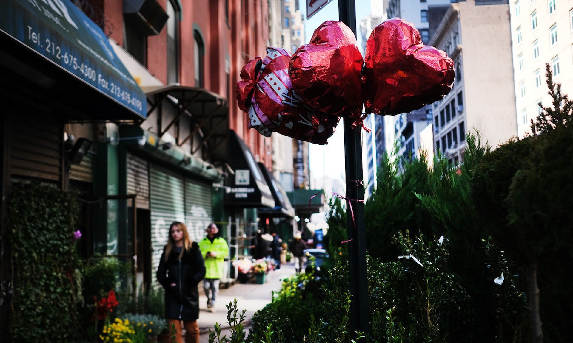 Heart shaped balloons are displayed in the flower district on Valentine&#8217;s Day on February 14 last year in New York City. In the spirit of Valentine’s Day, today’s columnist, Nick Turner of Druva says security teams should spread some love on their data protection operations.  (Spencer Platt/Getty Images)
