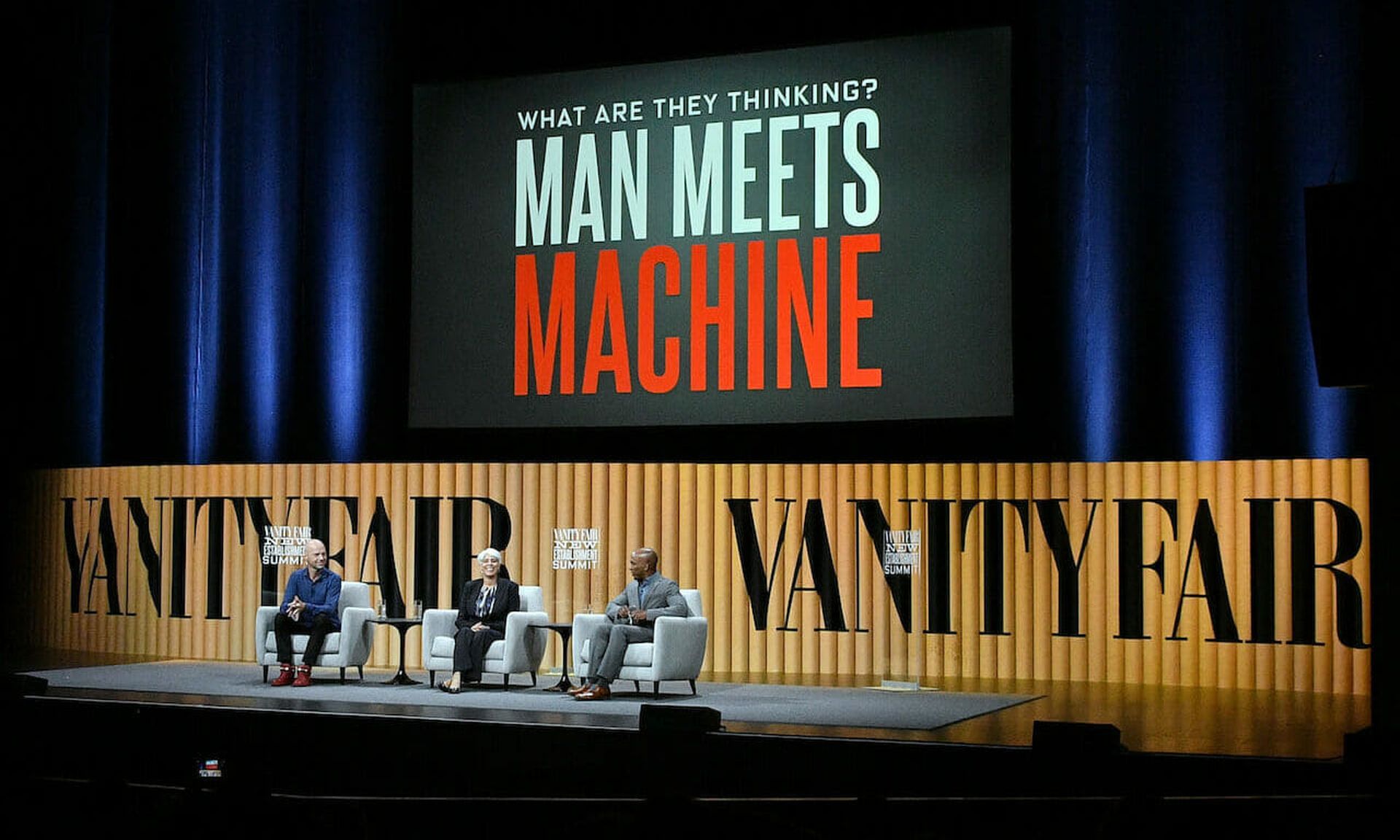 Former director of DARPA, Arati Prabhakar, joins others on stage during &#8220;What Are They Thinking? Man Meets Machine&#8221; at the Vanity Fair New Establishment Summit in San Francisco, California. The research and development arm for the Department of Defense have successfully demonstrated a limited set of use cases for applying zero-knowledge...
