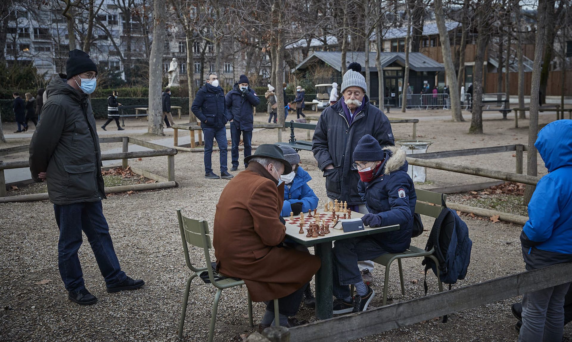 Parisians play chess at Luxembourg Gardens in Paris to celebrate New Year’s Day on January 01, 2021. Today’s columnist, Menachem Shafran of XM Cyber, writes how attack path management can help security teams play chess instead of checkers to fight the hackers. (Photo by Kiran Ridley/Getty Images)