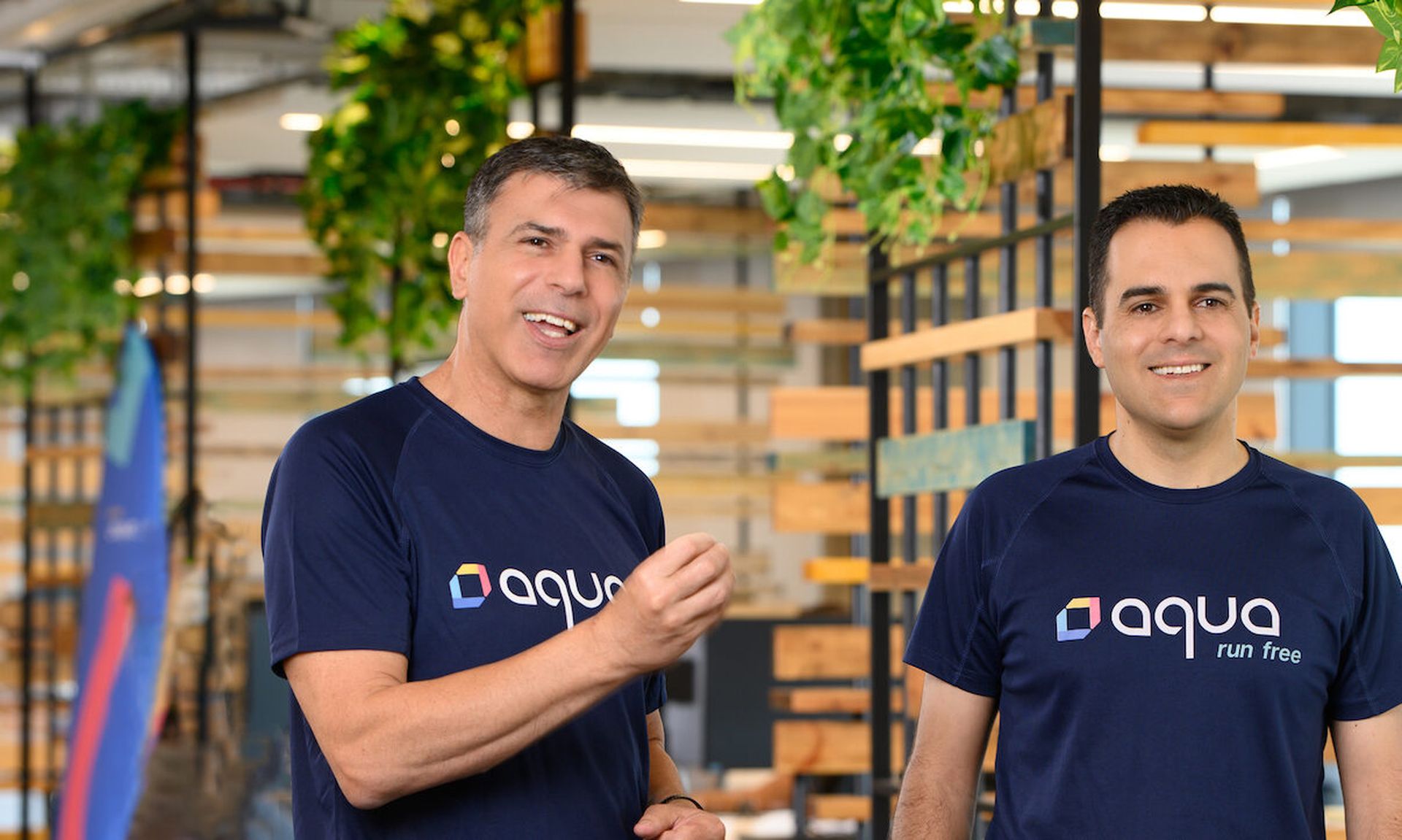 Aqua Security&#8217;s CEO Dror Davidoff (left) with the company&#8217;s CTO, Amir Jerbi. (Credit: Aqua Security)