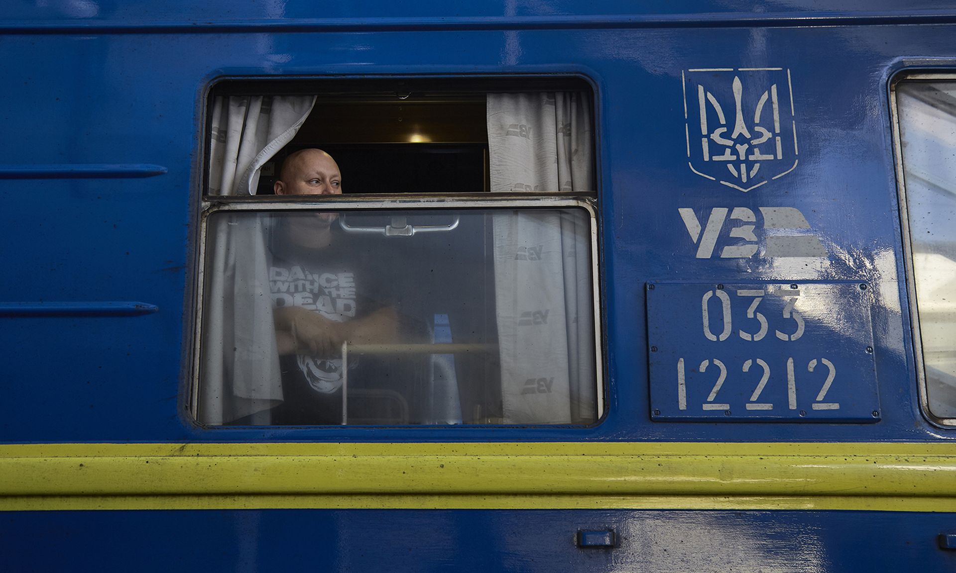 Microsoft reported Monday that it detected destructive malware in Ukraine hours before Russia&#8217;s military invasion of that country on Feb. 24. Pictured: A man looks out the window of an evacuation train driving to the west of Ukraine on Feb. 26, 2022 in Kyiv, Ukraine. (Photo by Pierre Crom/Getty Images)