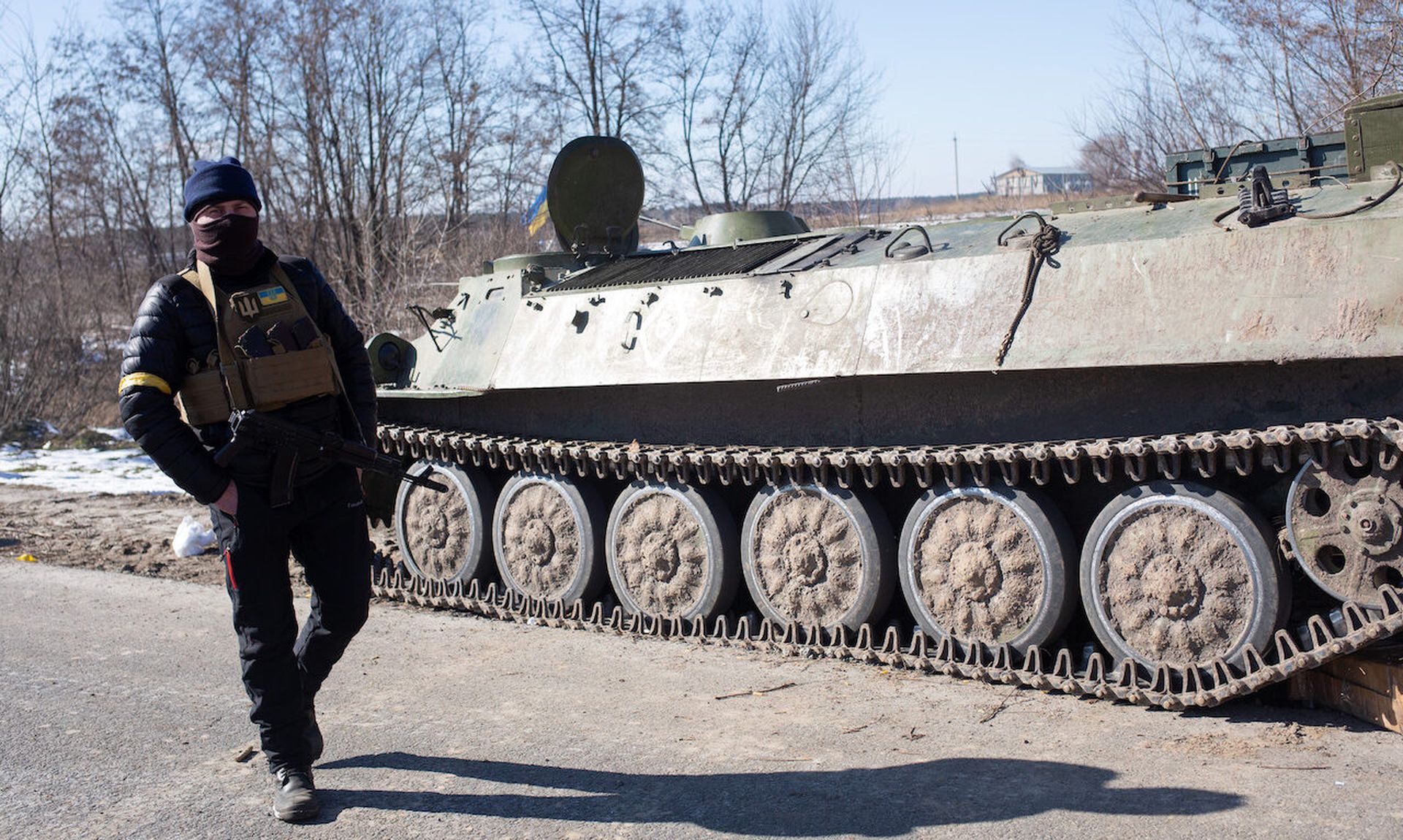 Ukrainian serviceman walks by a Russian armored personnel carrier which the Ukrainian Army hit the night before on March 10 near Brovary, Ukraine.
Today’s columnist, Richard Luna of Protected Harbor, offers seven practical security tips for companies looking to protect themselves against the growing threat of Russian cyberattacks. (Photo by Anastas...