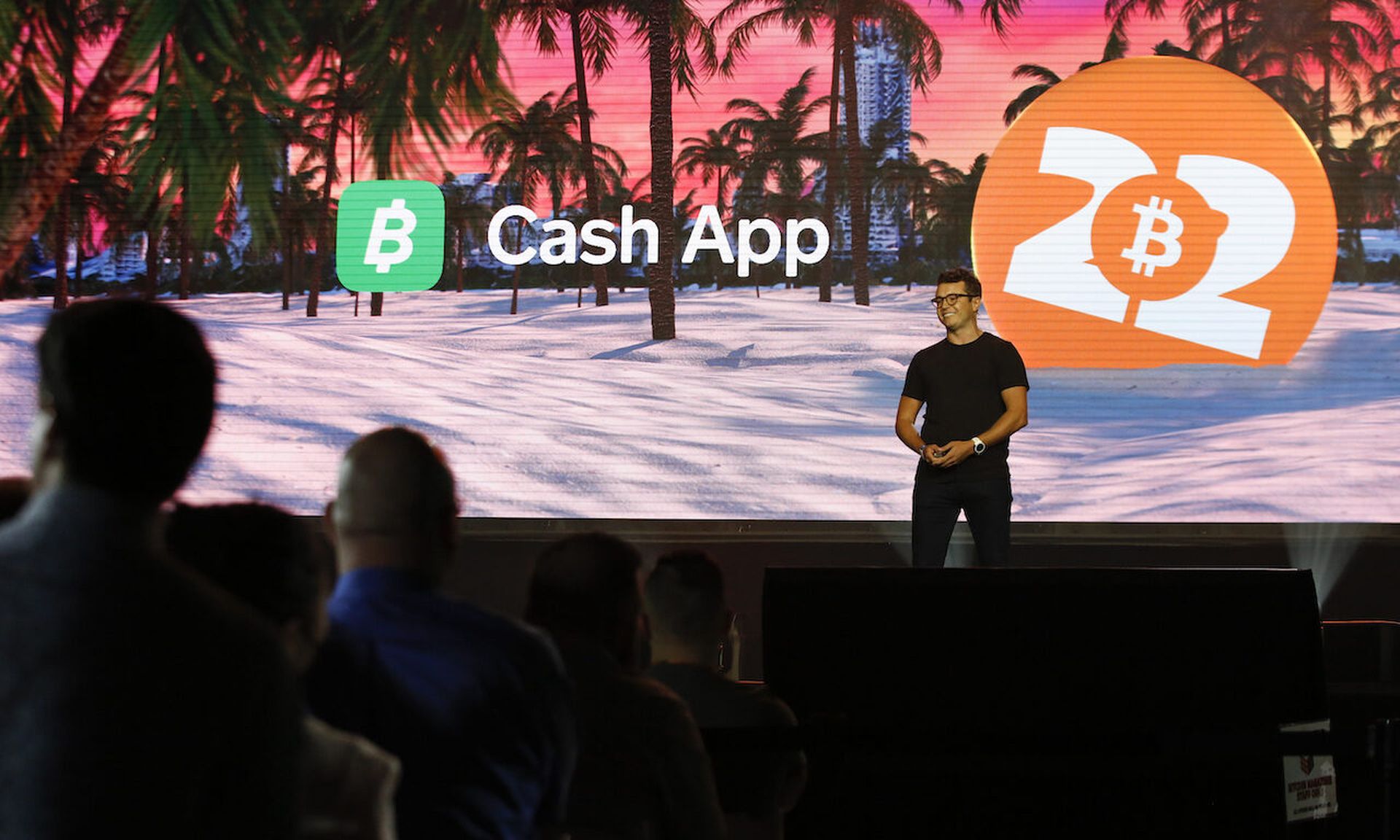 Miles Suter, Bitcoin Product Lead at Cash App, speaks during the Bitcoin 2022 Conference at the Miami Beach Convention Center on April 7, 2022 in Miami, Florida. (Photo by Marco Bello/Getty Images)