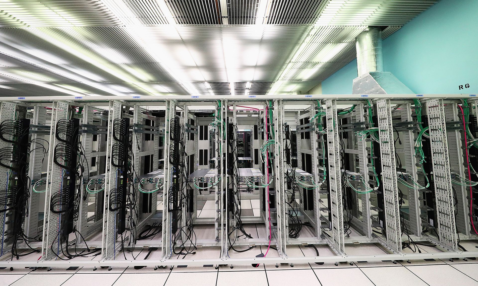 A general view in the CERN Computer / Data Centre and server farm on April 19, 2017, in Meyrin, Switzerland. (Photo by Dean Mouhtaropoulos/Getty Images)