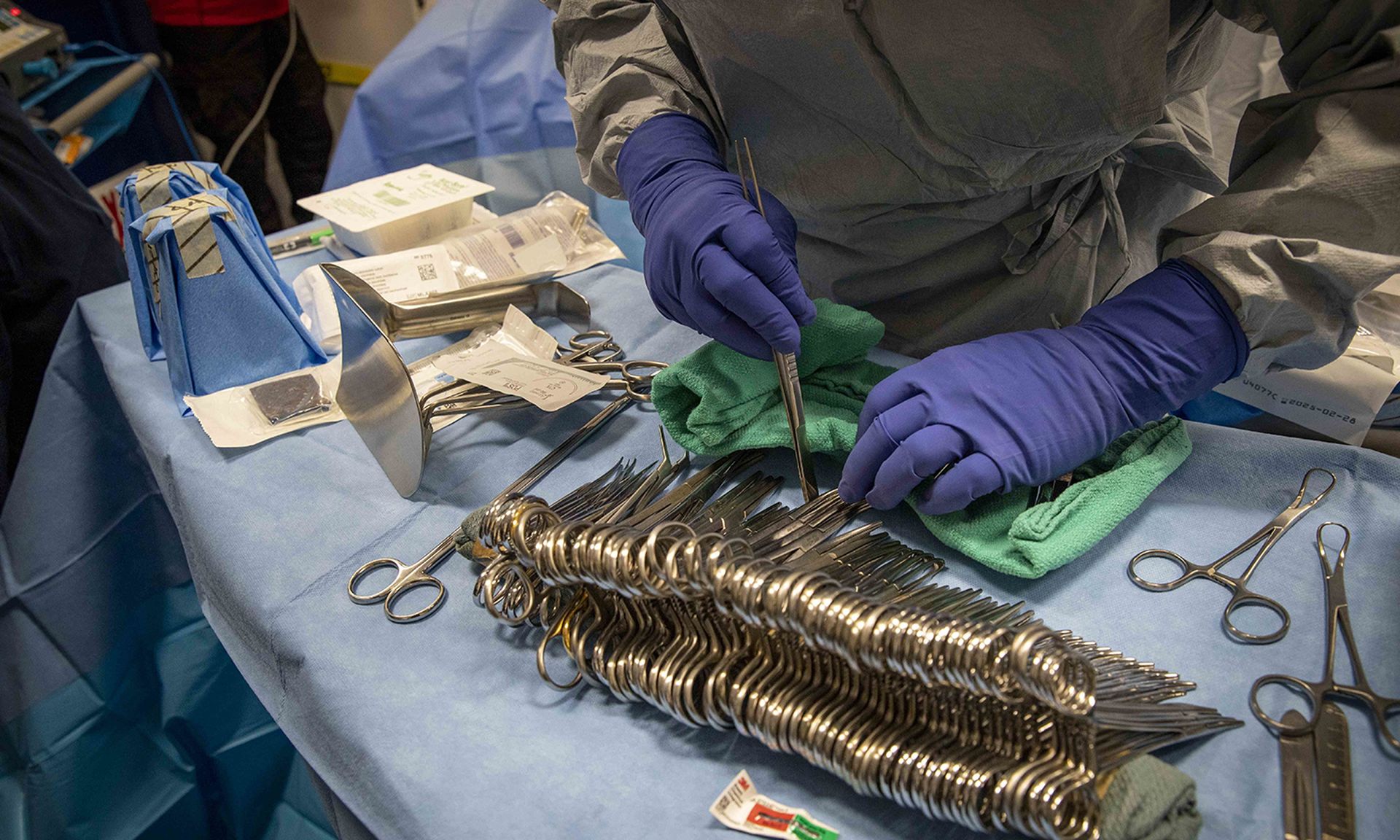 Digital health company myNurse notified patients of a hack, as well the end of clinical operations, but stressed the two were unrelated. Pictured: A U.S. Navy hospital corpsman inventories medical tools for a simulated surgery April 12, 2022, aboard the USS George H.W. Bush aircraft carrier. (Mass Communication Specialist 3rd Class Brandon Roberson...