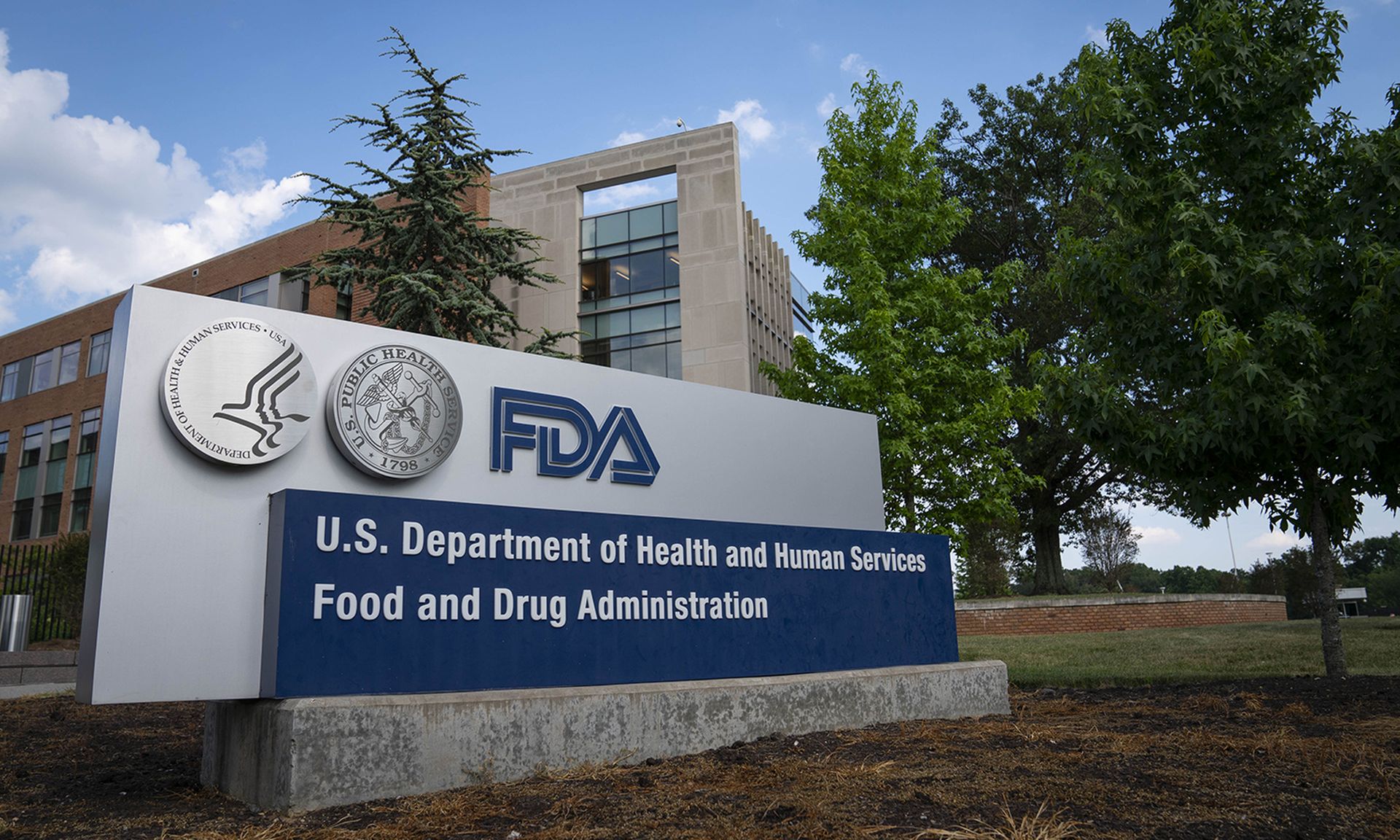 Providers are urged to immediately patch certain Illumina devices that contain vulnerabilities, three of which are ranked as 10 in severity. Pictured: A sign for the Food And Drug Administration is seen outside of the headquarters on July 20, 2020 in White Oak, Maryland. (Photo by Sarah Silbiger/Getty Images)