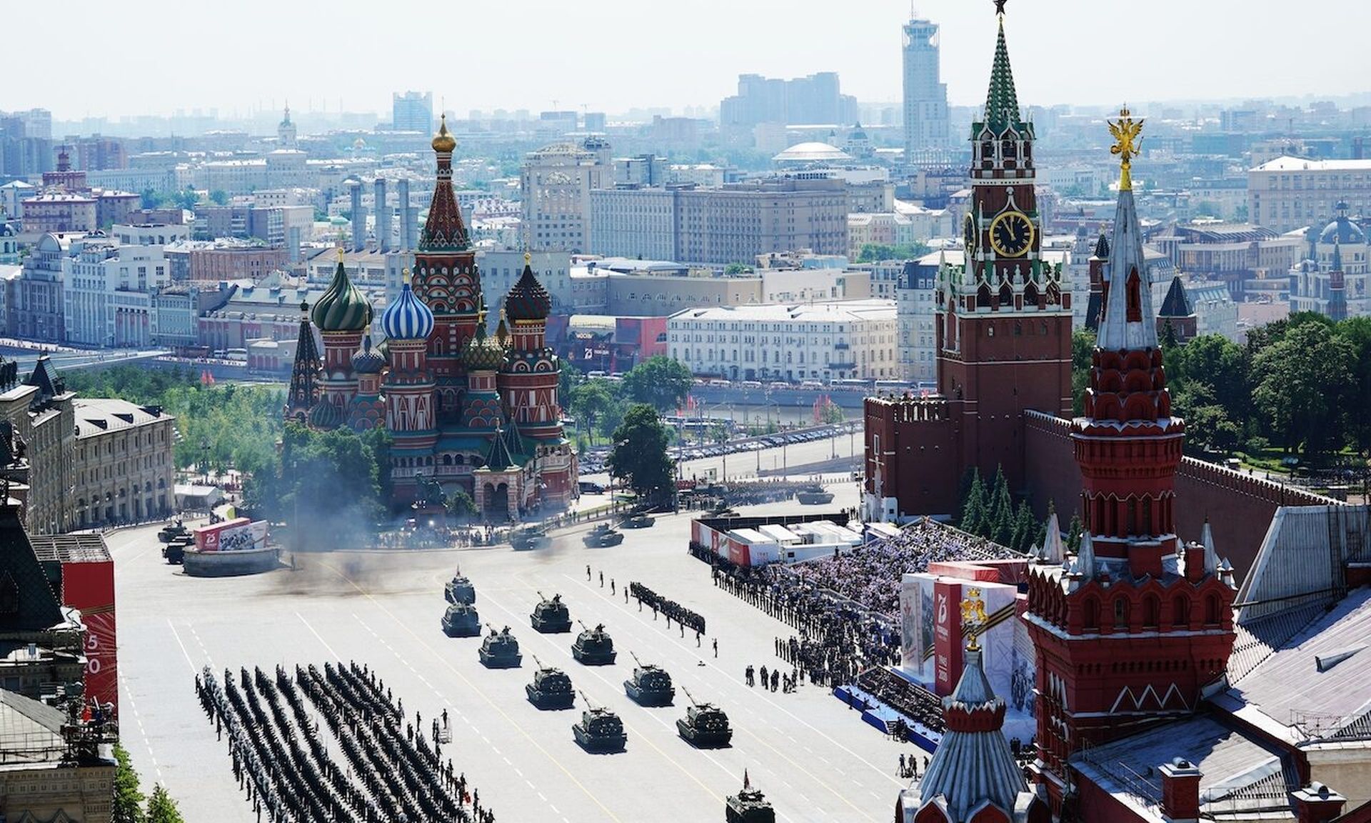 A general view during the Victory Day military parade in Red Square. (Photo by Alexander Vilf &#8211; Host Photo Agency via Getty Images )