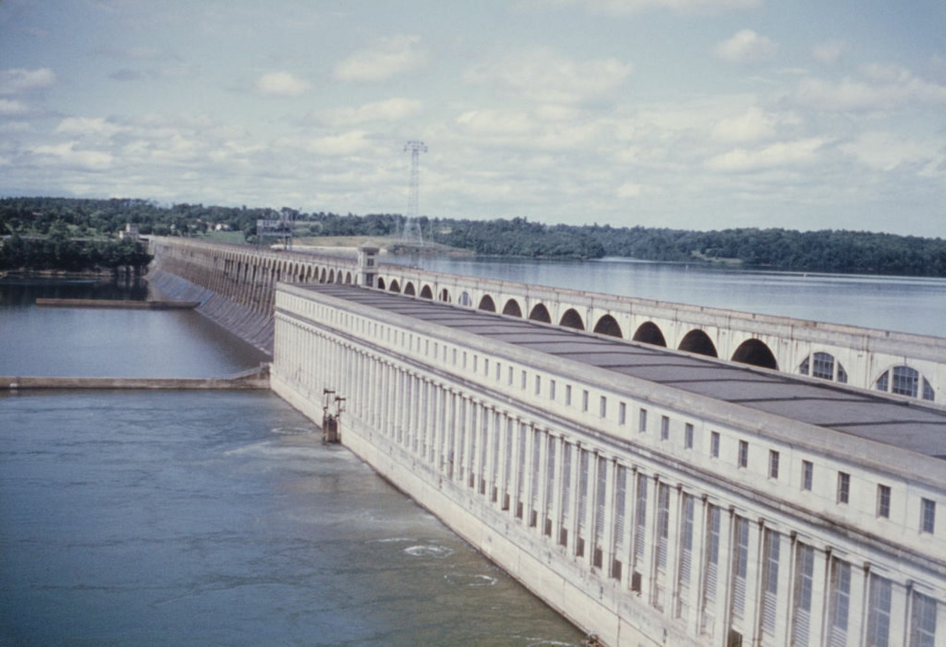 A dam on the Tennessee River is seen.