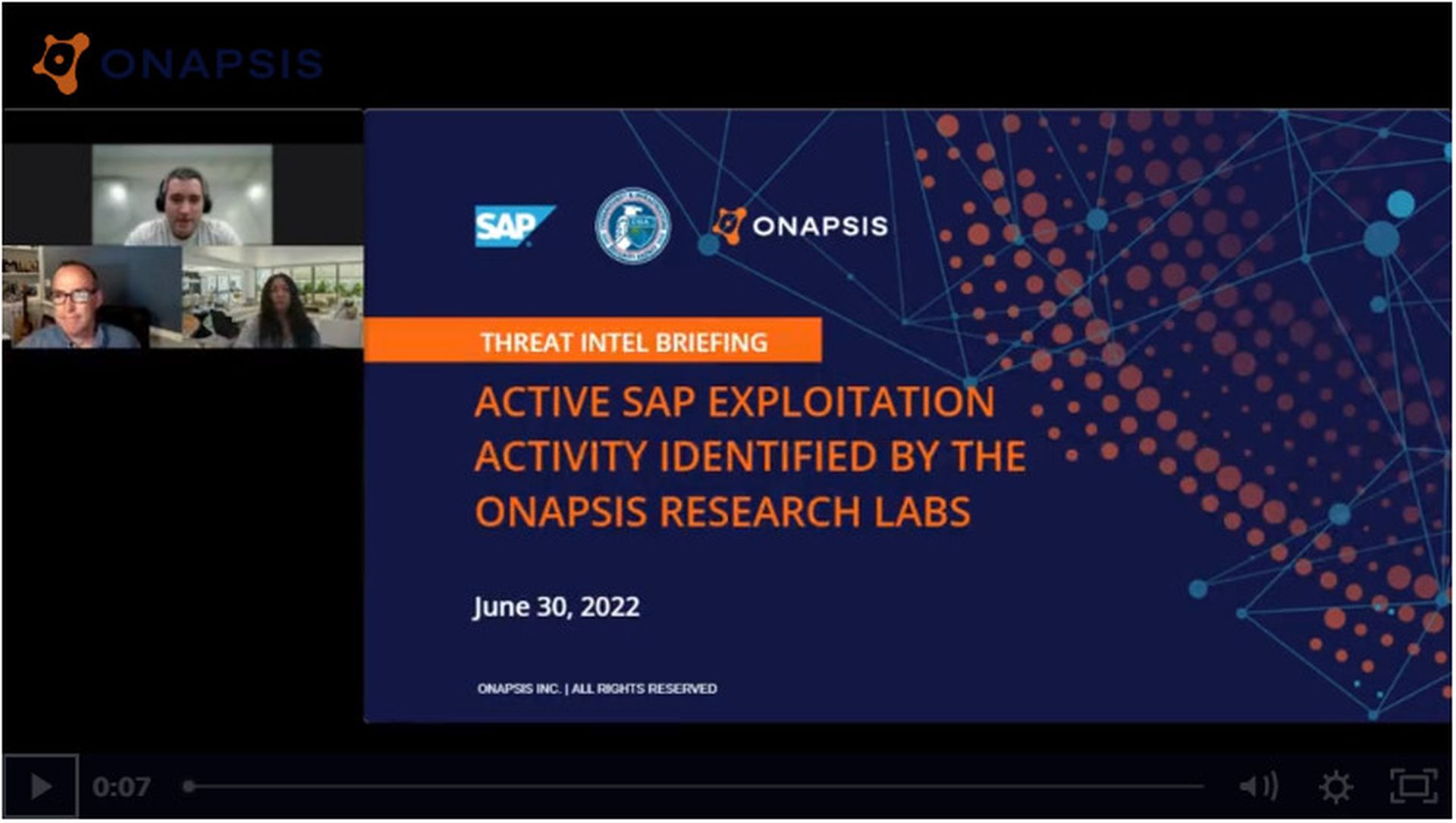 Active SAP Exploitation Activity Identified by the Onapsis Research Labs